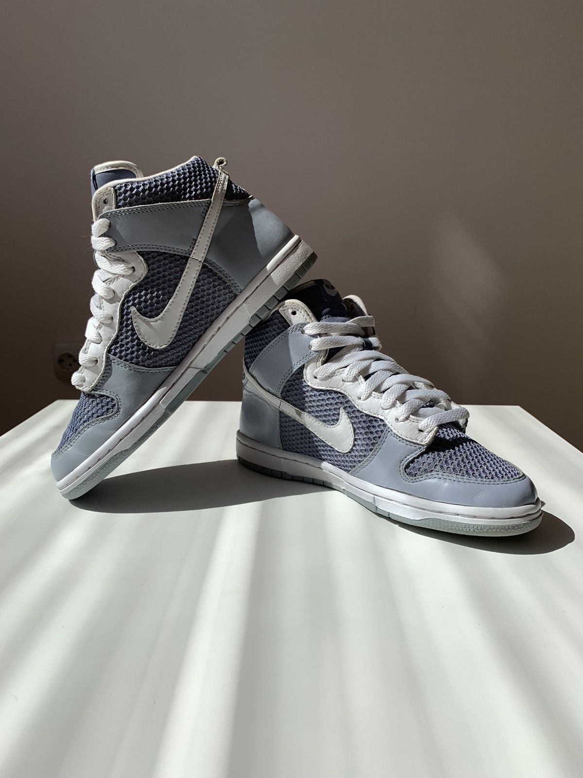 Nike SAMPLE 2004 Nike Dunk High Reflection 3M Cool Grey White Size US 7.5 / IT 37.5 - 10 Thumbnail