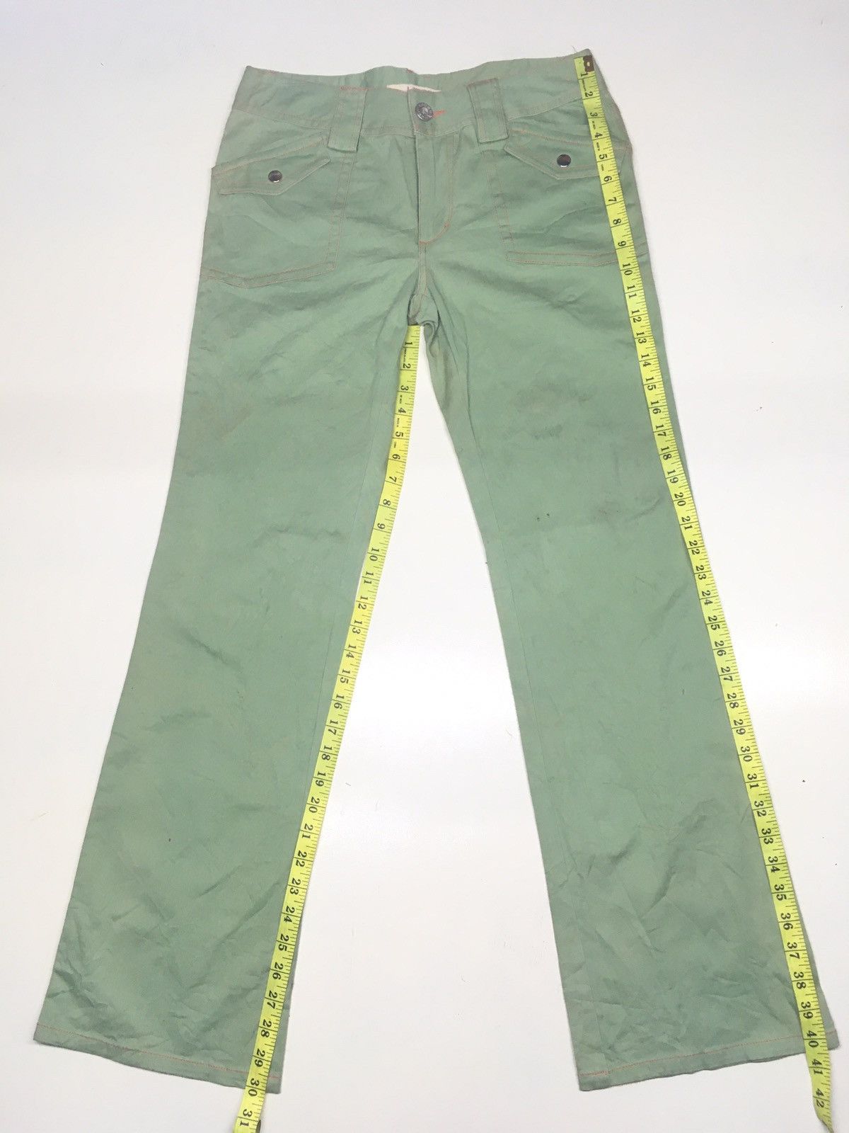 Japanese Brand × Vintage L 1026 light green denim japan Size US 30 / EU 46 - 2 Thumbnail