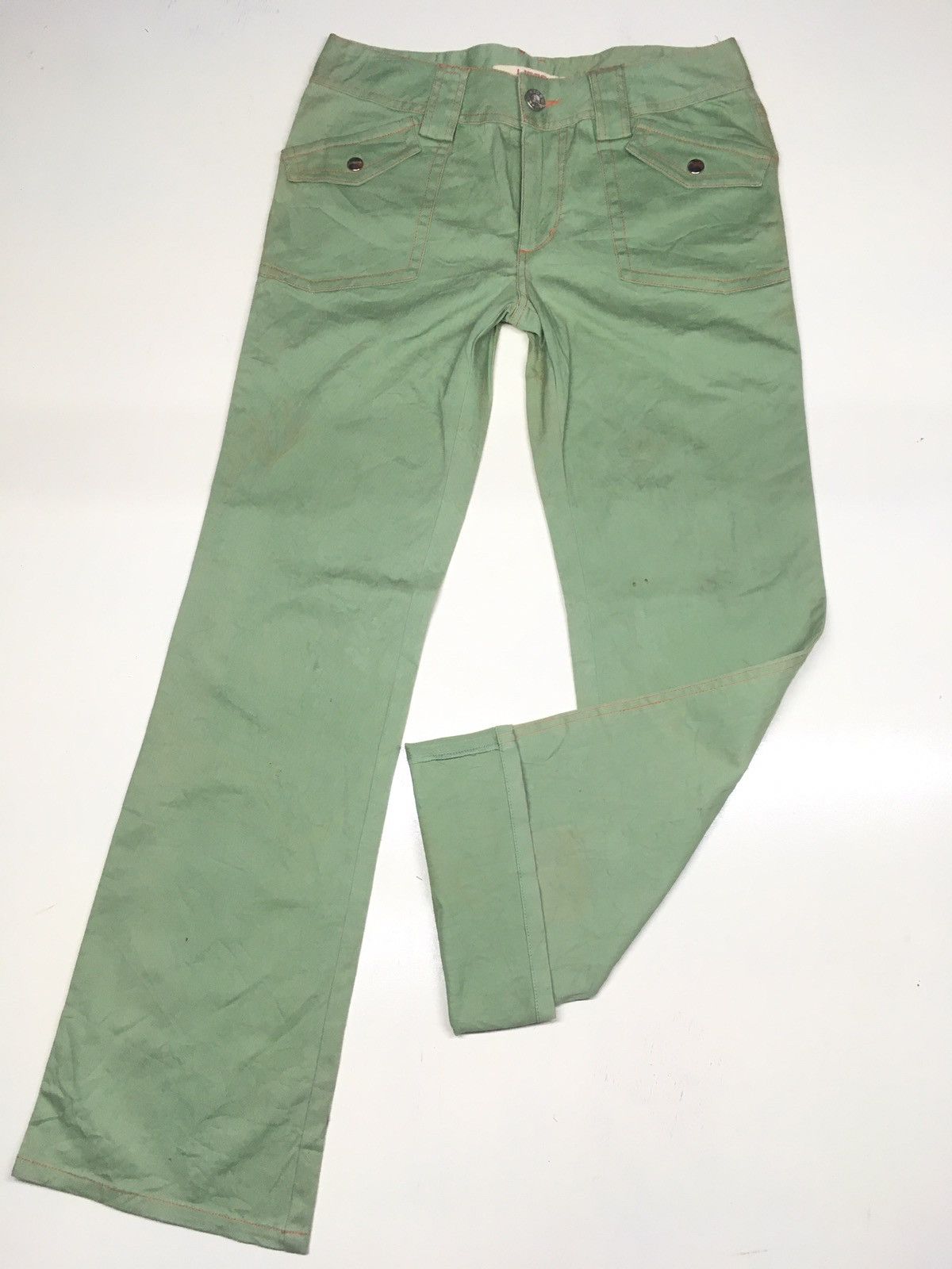 Japanese Brand × Vintage L 1026 light green denim japan Size US 30 / EU 46 - 9 Thumbnail