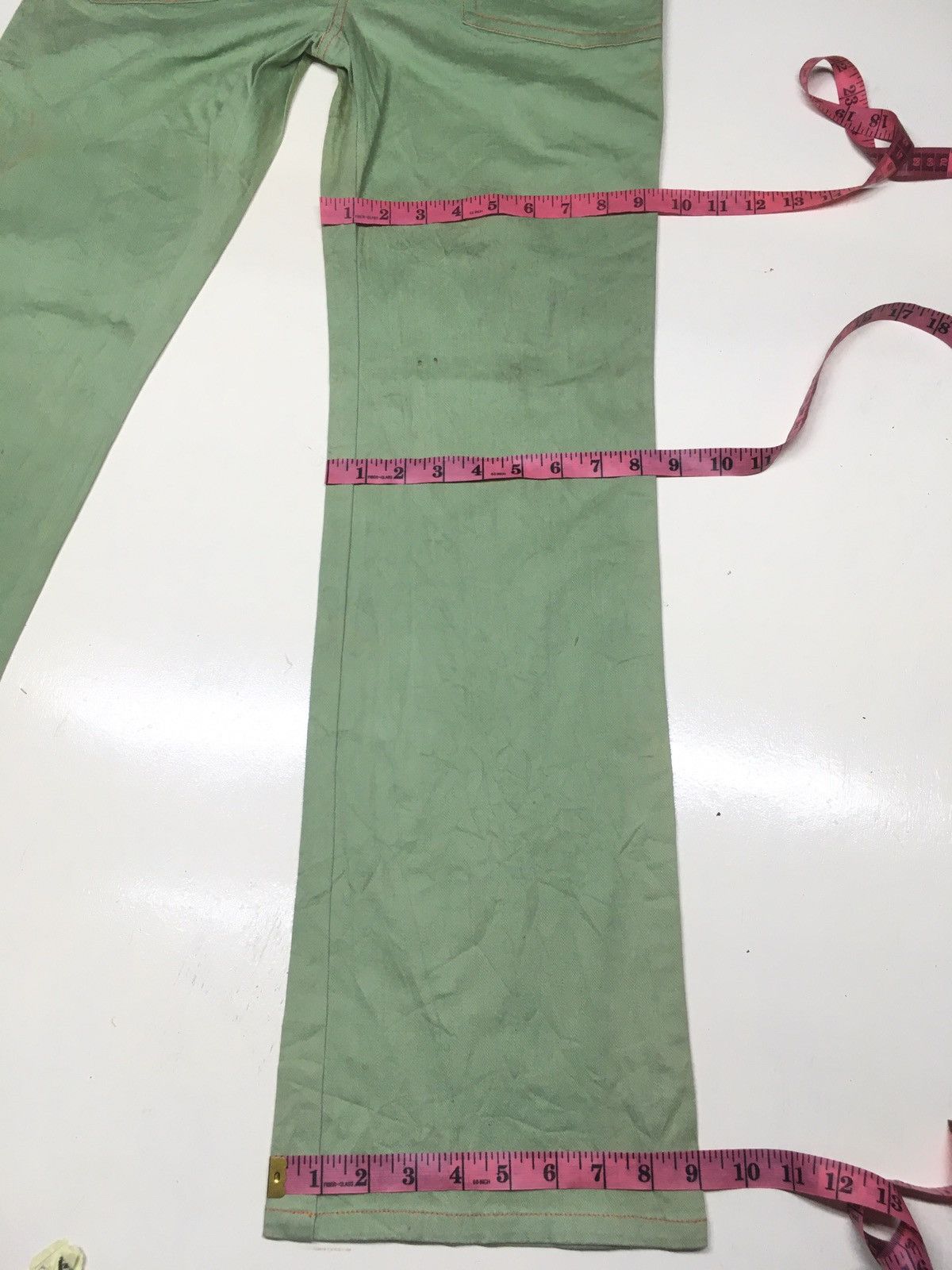 Japanese Brand × Vintage L 1026 light green denim japan Size US 30 / EU 46 - 4 Thumbnail