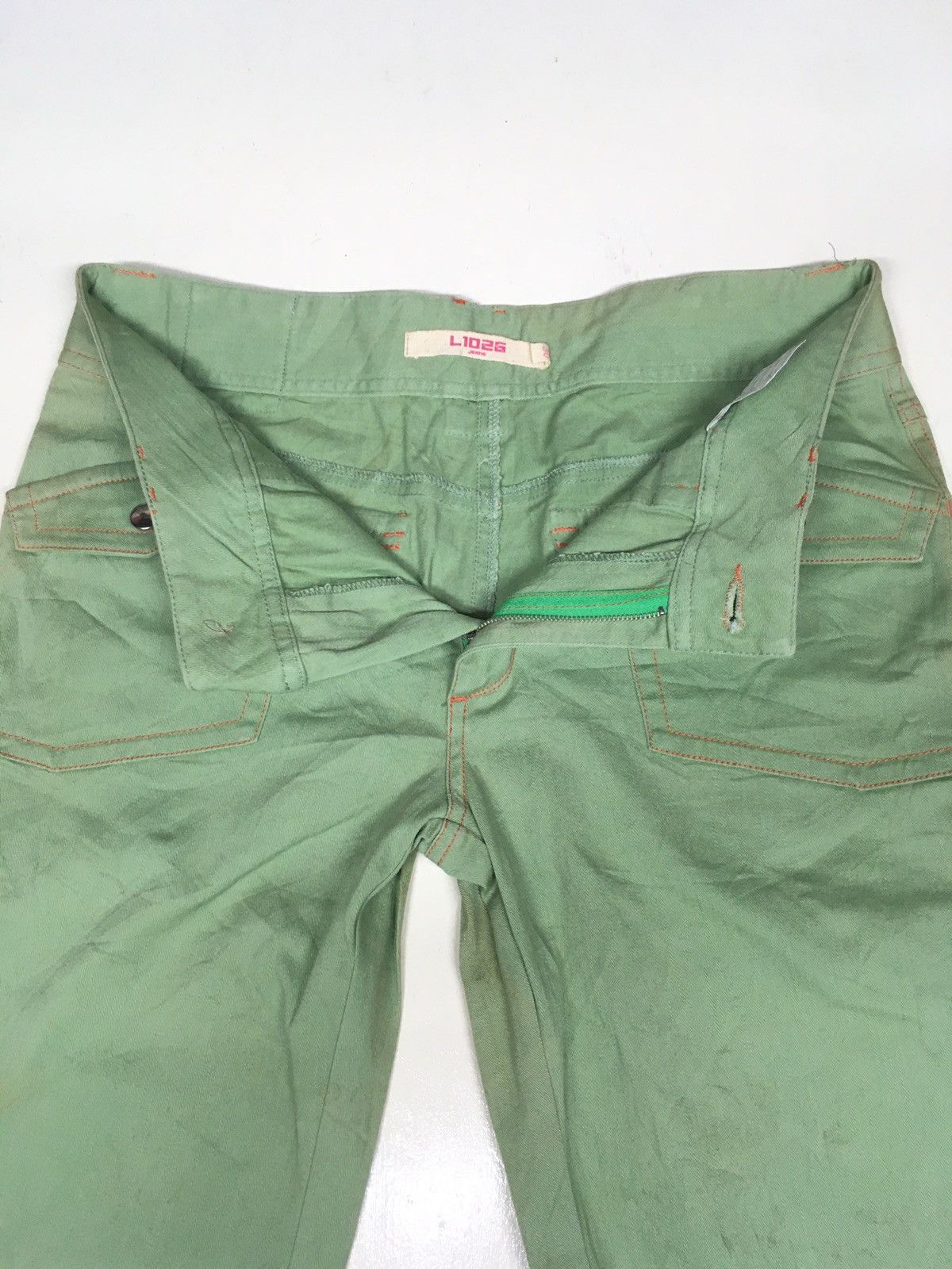 Japanese Brand × Vintage L 1026 light green denim japan Size US 30 / EU 46 - 7 Thumbnail