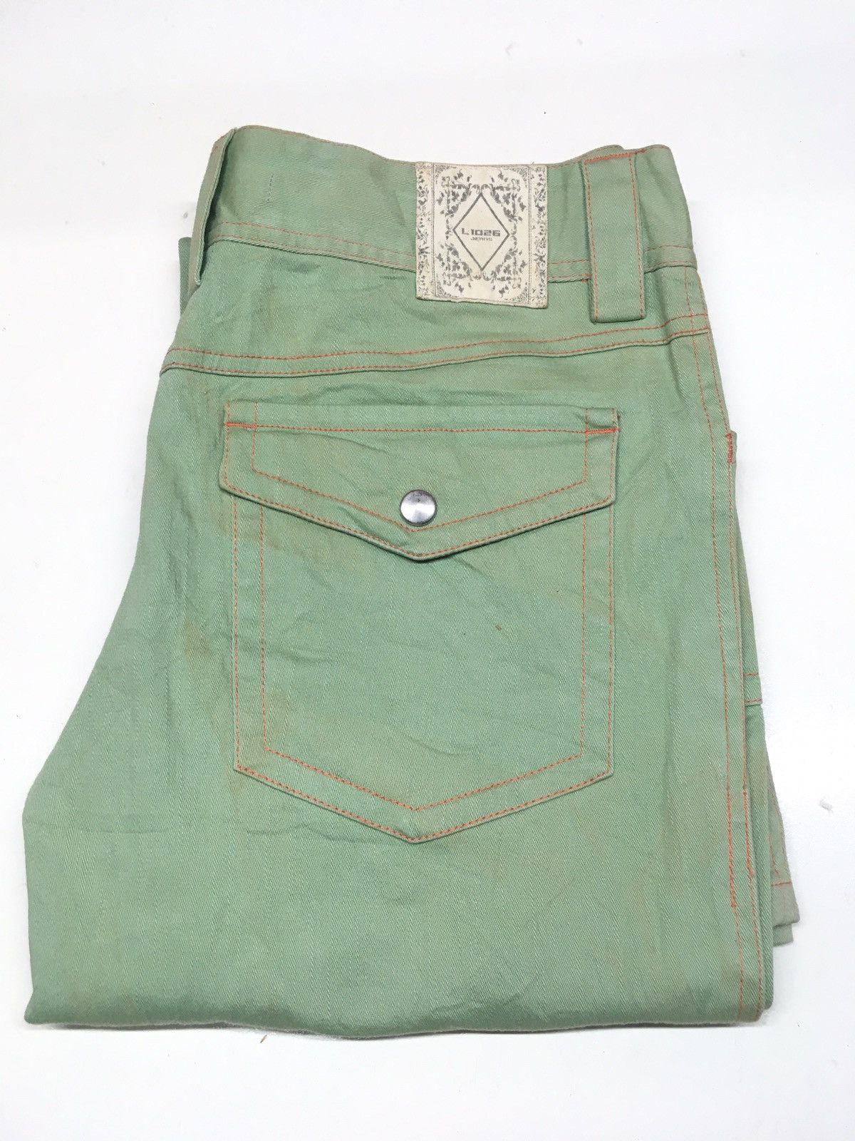 Japanese Brand × Vintage L 1026 light green denim japan Size US 30 / EU 46 - 1 Thumbnail