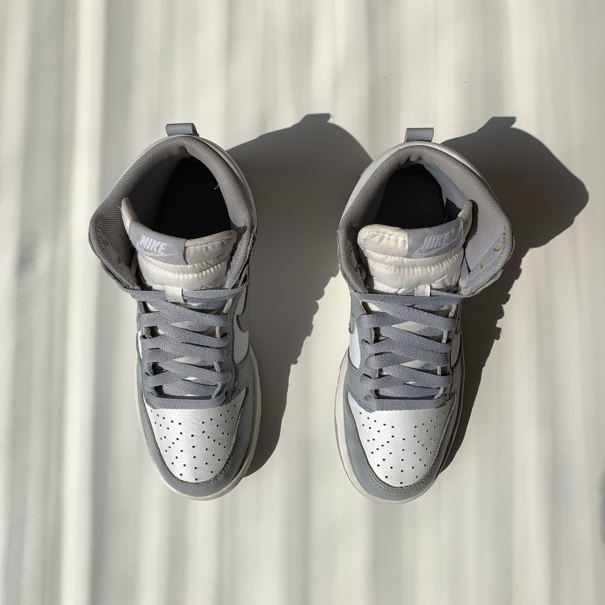 Nike 2016 Nike Dunk High White Wolf Grey Size US 7 / IT 37 - 5 Thumbnail