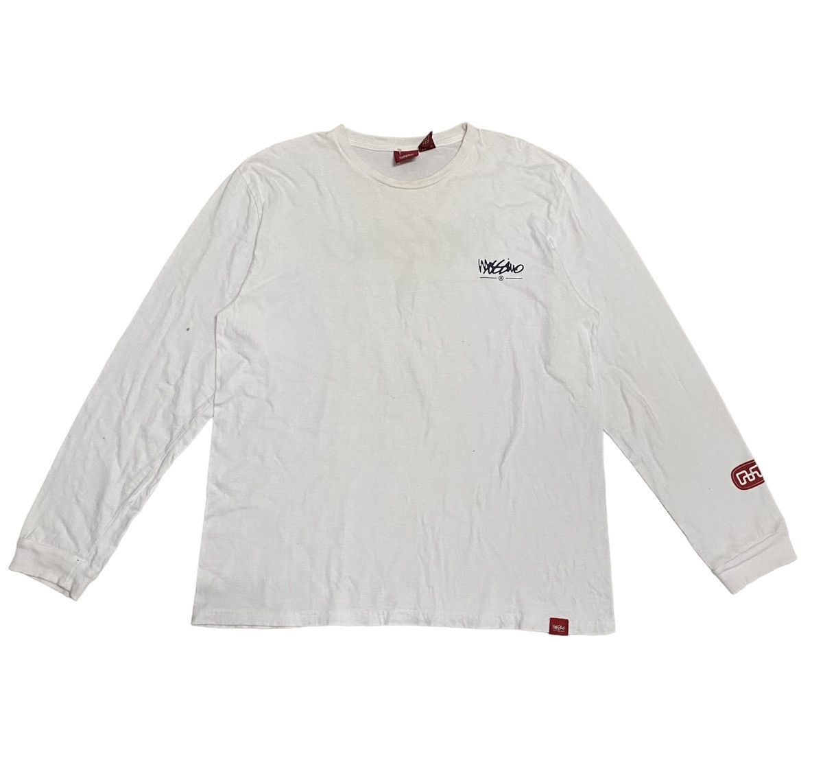 Mossimo × Vintage Vintage Mossimo BigLogo Longsleeve White Tee Size US M / EU 48-50 / 2 - 2 Thumbnail