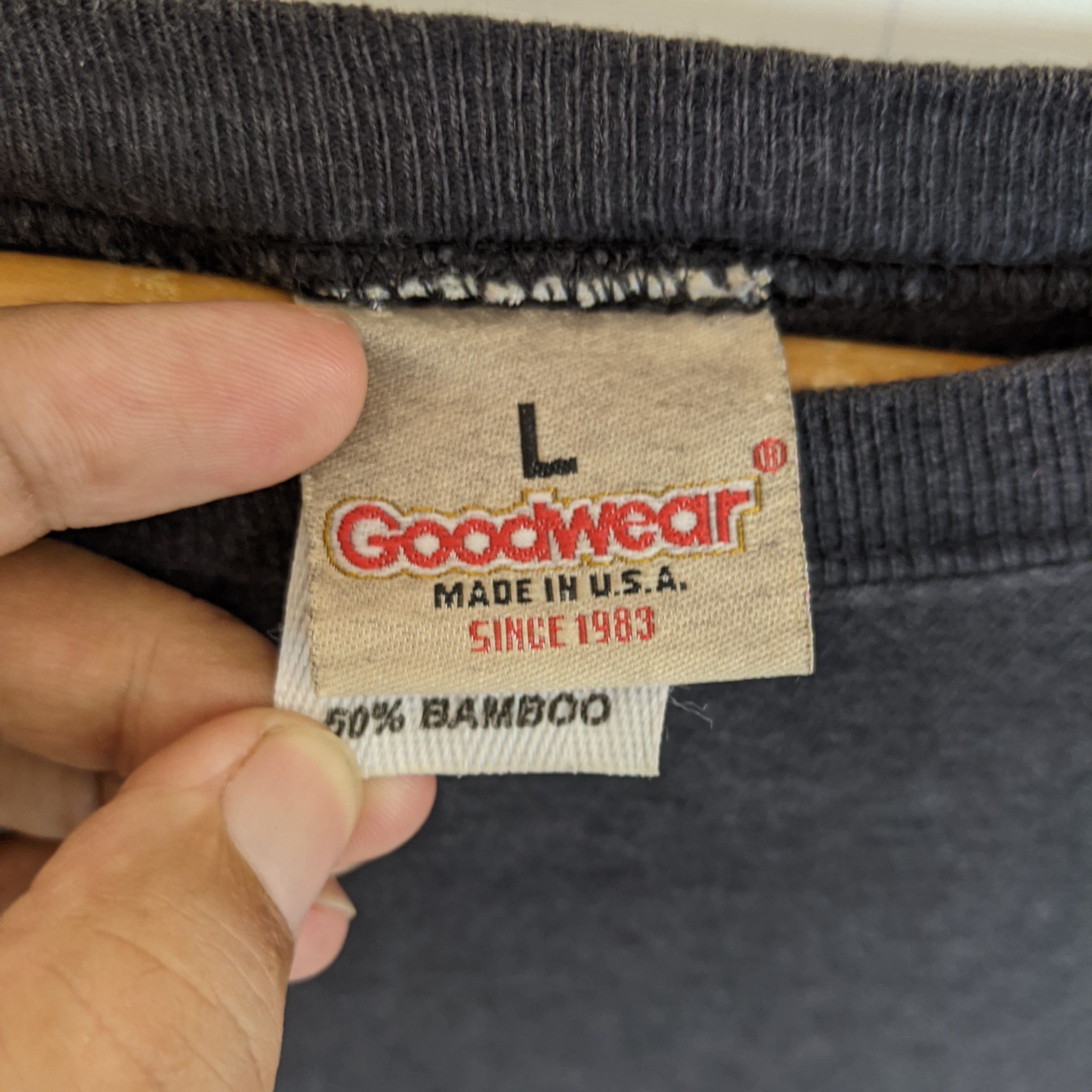 American Apparel Vintage 90's GOODWEAR Bamboo Long Sleeve Shirt Size US L / EU 52-54 / 3 - 10 Thumbnail