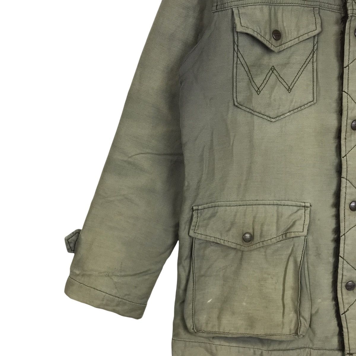 Vintage × Wrangler Vintage Faded Wrangler Wrange Coat Sherpa Jacket Size US L / EU 52-54 / 3 - 3 Thumbnail