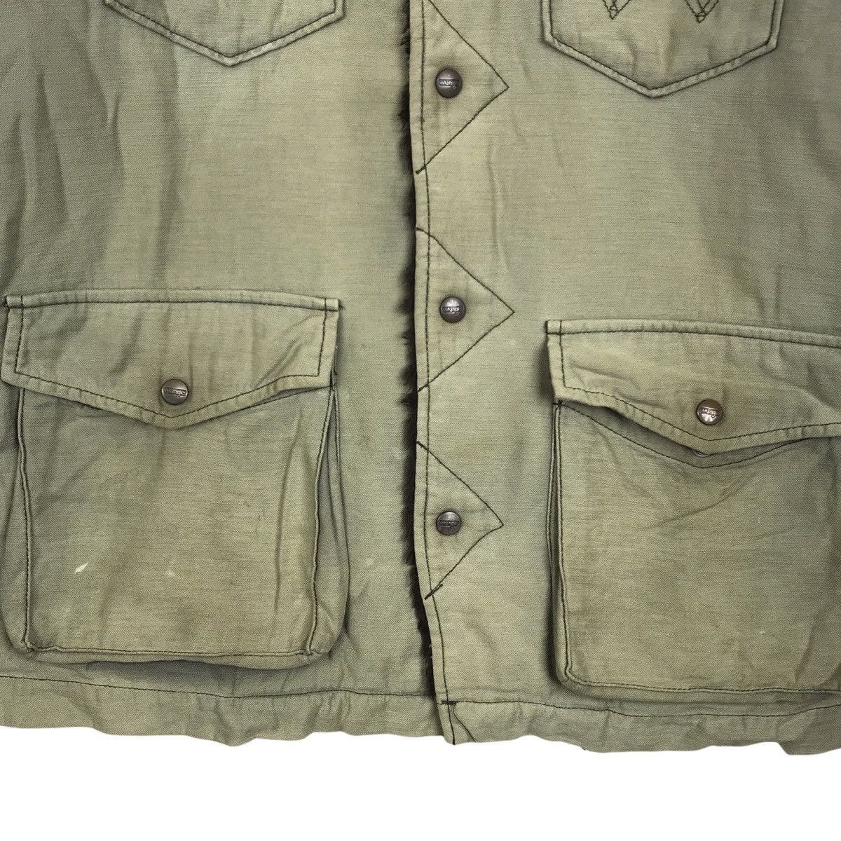 Vintage × Wrangler Vintage Faded Wrangler Wrange Coat Sherpa Jacket Size US L / EU 52-54 / 3 - 6 Thumbnail