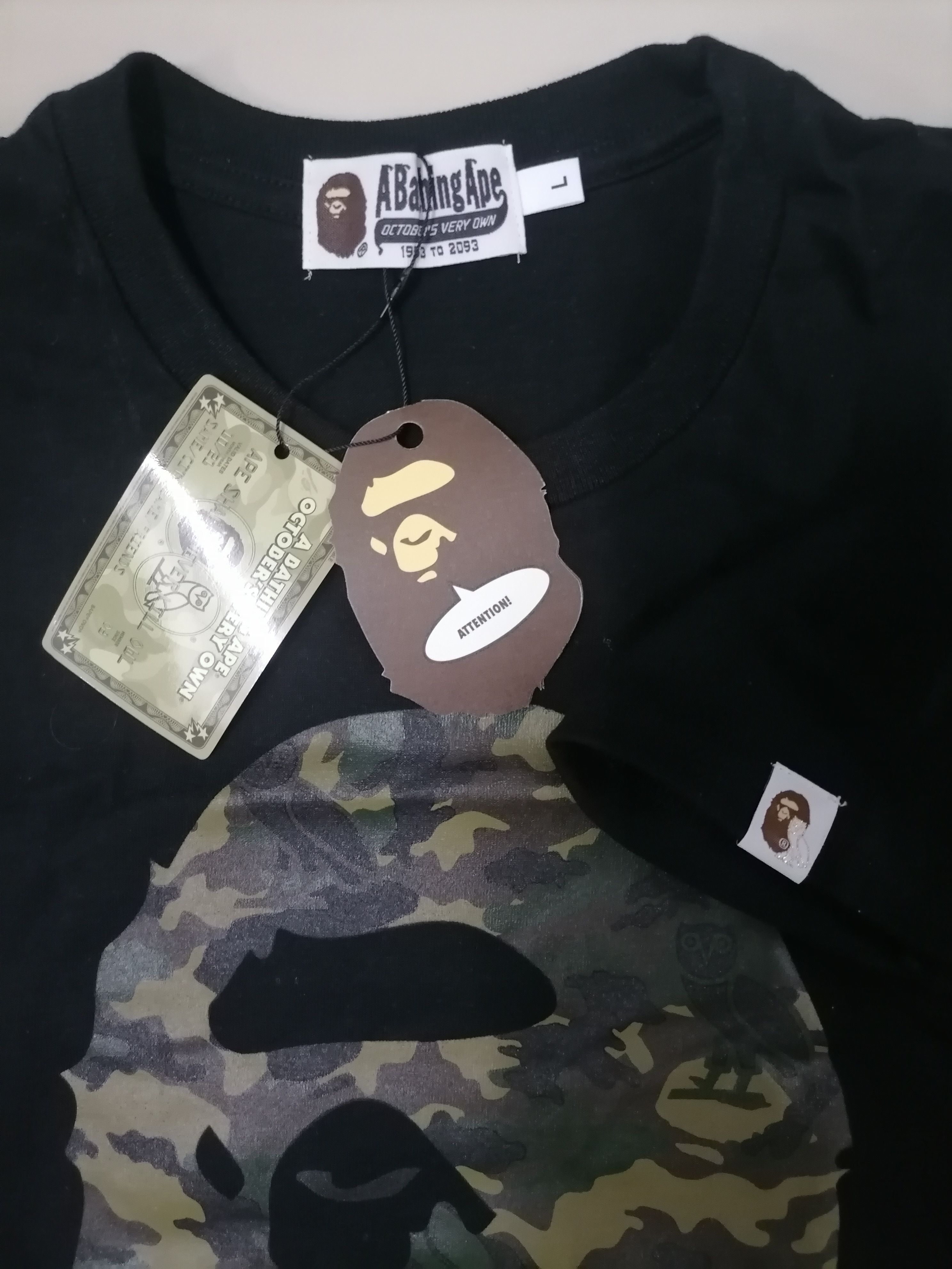 Bape × October's Very Own Bape x OVO Ape Head Tee Size US L / EU 52-54 / 3 - 4 Thumbnail