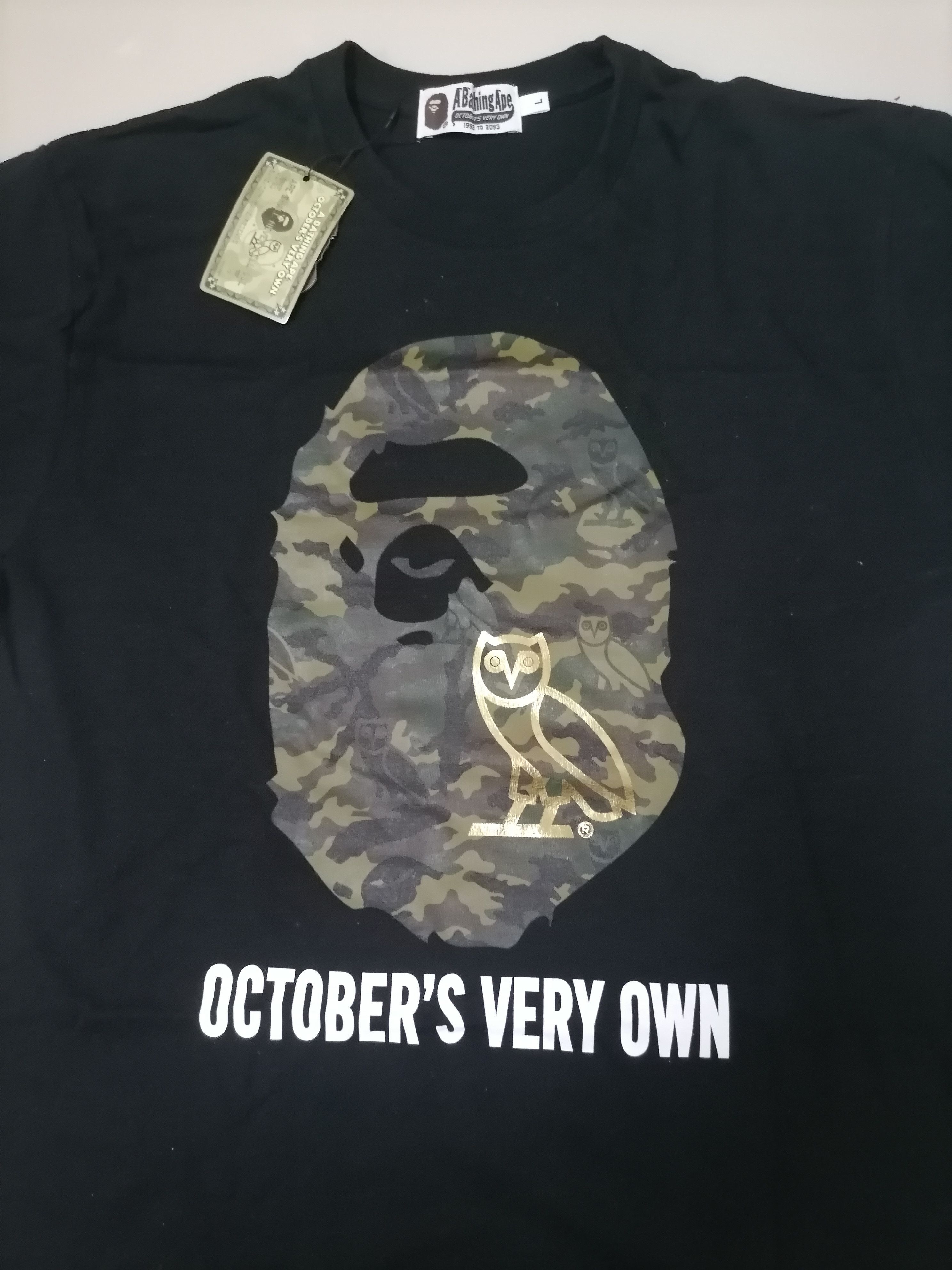 Bape × October's Very Own Bape x OVO Ape Head Tee Size US L / EU 52-54 / 3 - 2 Thumbnail