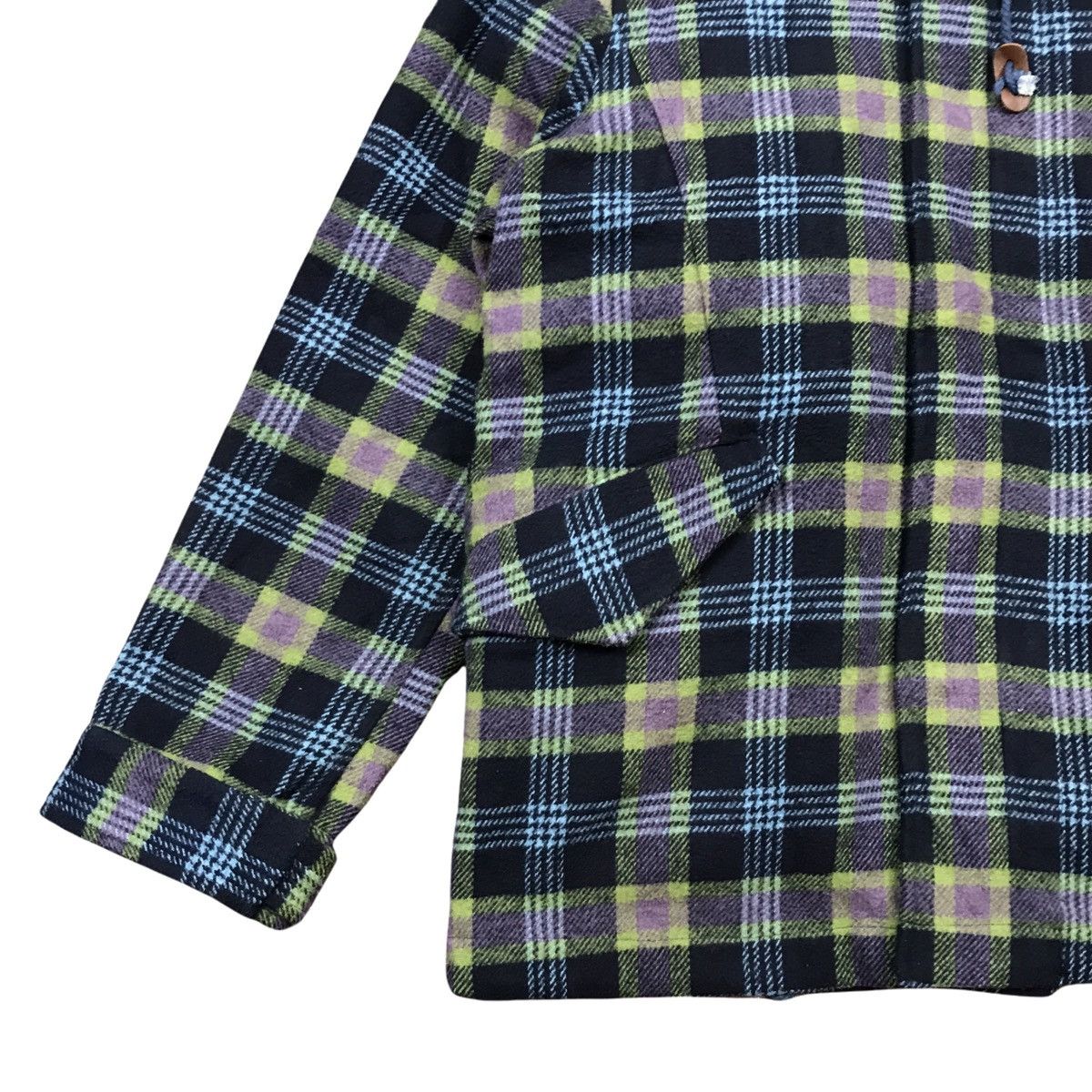 Japanese Brand Heart Market Plaid Checkered Sherpa Hoodie Jacket Size US M / EU 48-50 / 2 - 3 Thumbnail