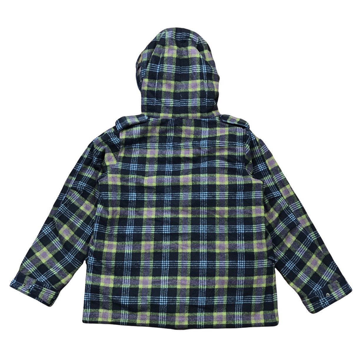 Japanese Brand Heart Market Plaid Checkered Sherpa Hoodie Jacket Size US M / EU 48-50 / 2 - 5 Thumbnail