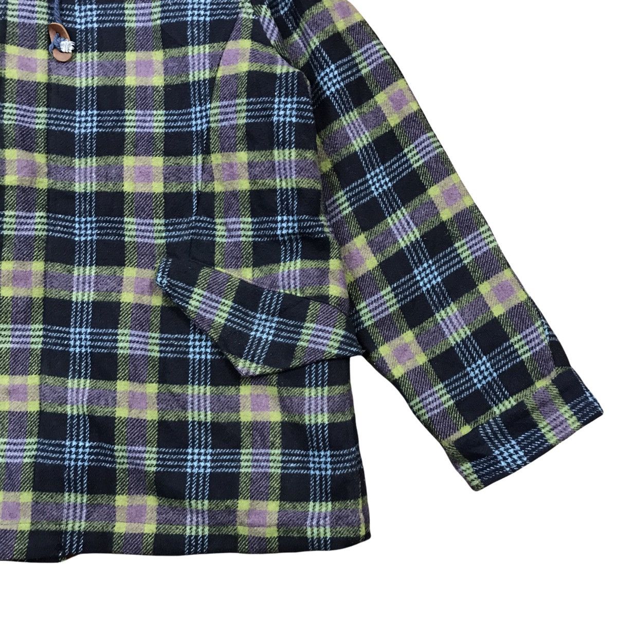 Japanese Brand Heart Market Plaid Checkered Sherpa Hoodie Jacket Size US M / EU 48-50 / 2 - 4 Thumbnail