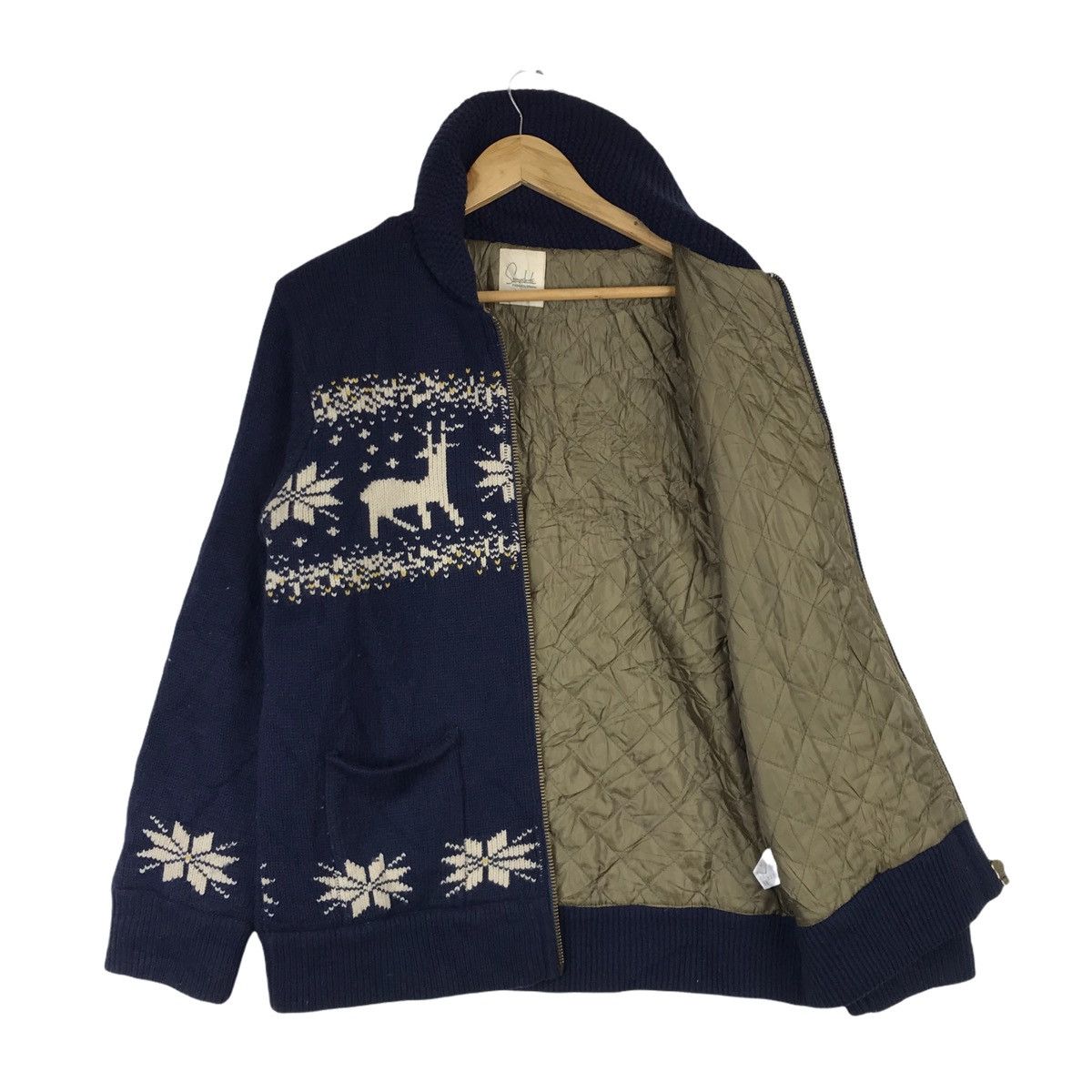 Japanese Brand Felissimo Habitat Art Work Wool Zip Up Jacket Size US M / EU 48-50 / 2 - 9 Thumbnail