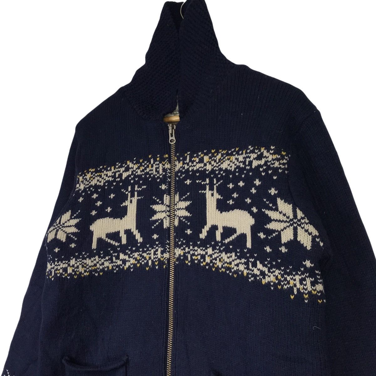 Japanese Brand Felissimo Habitat Art Work Wool Zip Up Jacket Size US M / EU 48-50 / 2 - 5 Thumbnail
