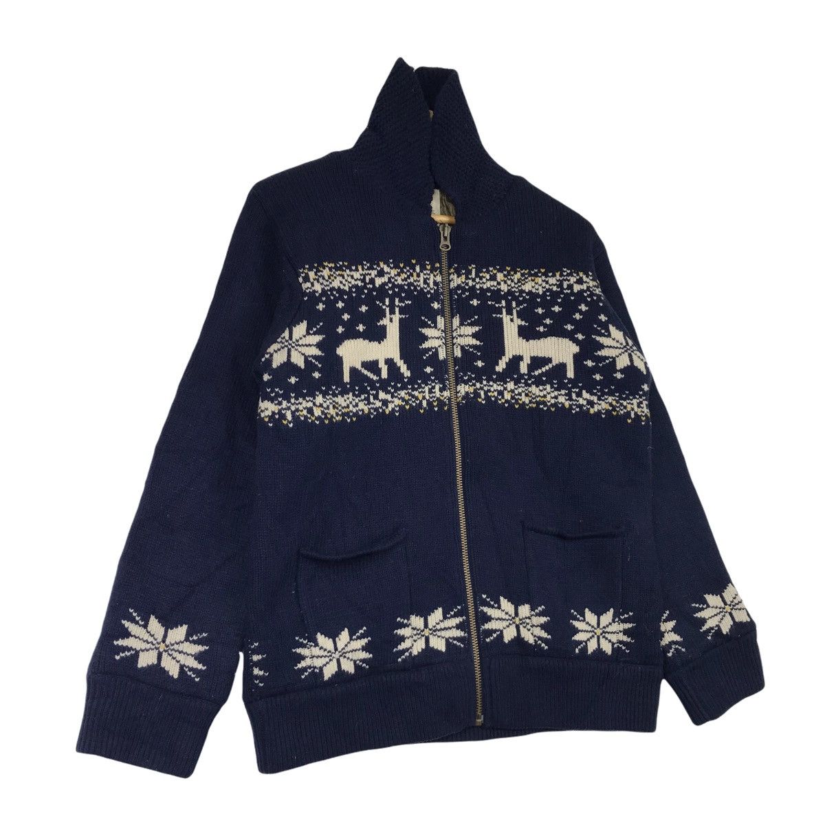 Japanese Brand Felissimo Habitat Art Work Wool Zip Up Jacket Size US M / EU 48-50 / 2 - 4 Thumbnail