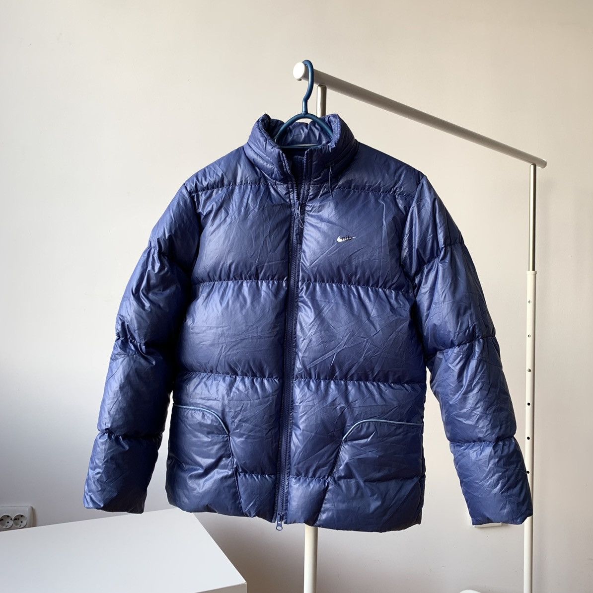 Nike 00s Nike Down Puffer Jacket Sky Blue Size M / US 6-8 / IT 42-44 - 1 Thumbnail