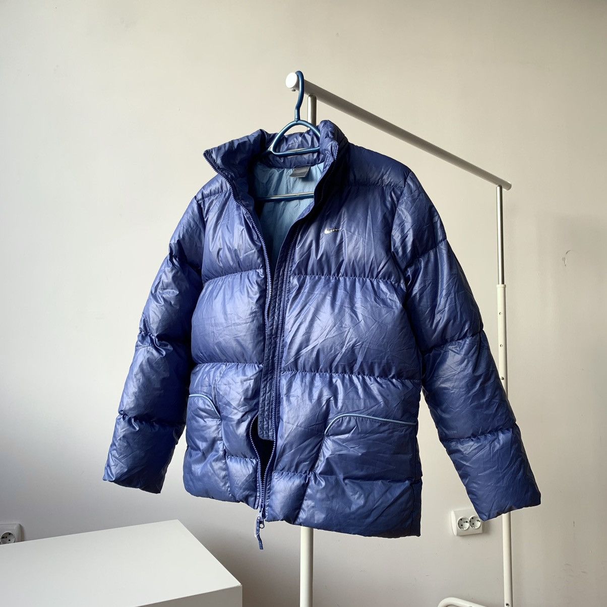 Nike 00s Nike Down Puffer Jacket Sky Blue Size M / US 6-8 / IT 42-44 - 7 Thumbnail