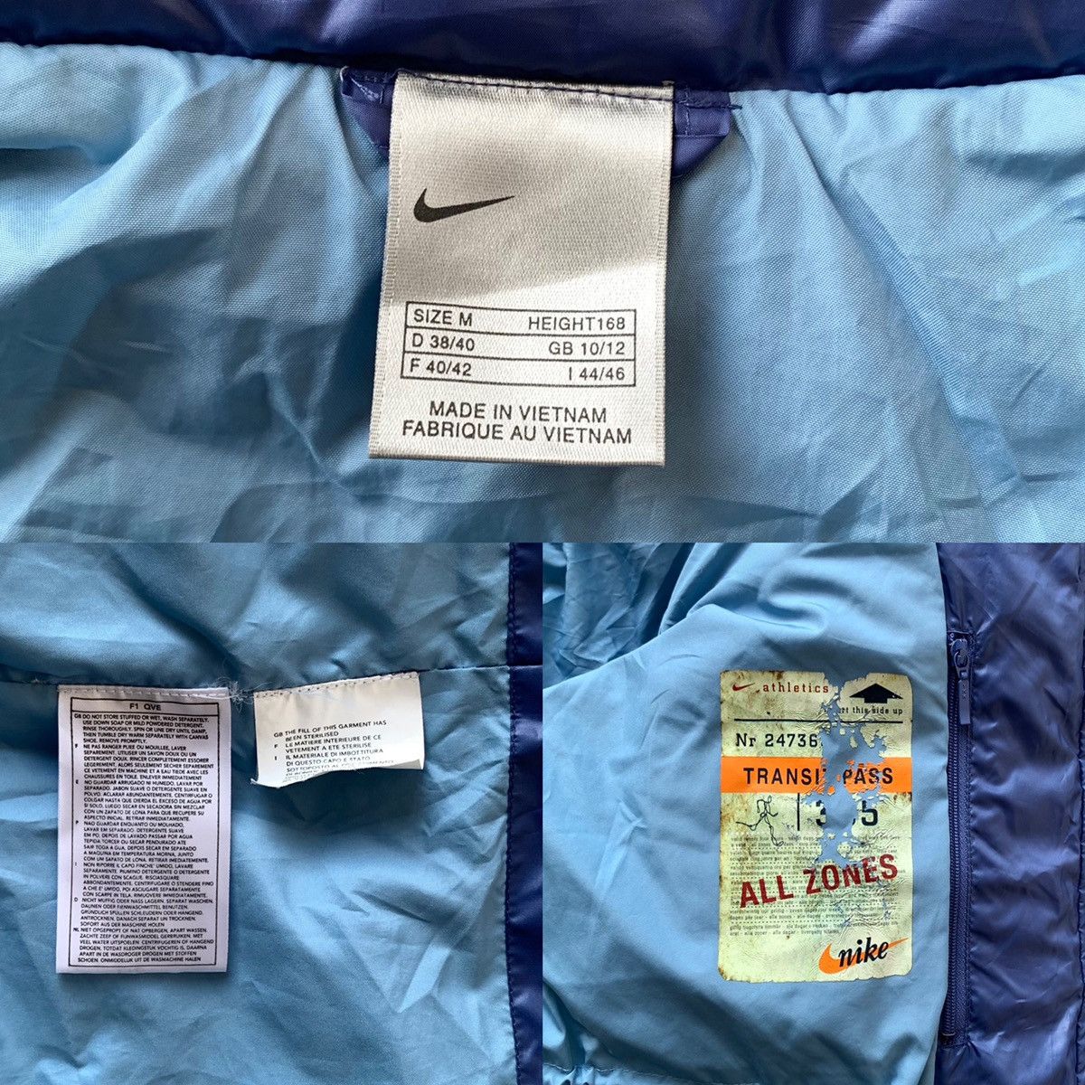 Nike 00s Nike Down Puffer Jacket Sky Blue Size M / US 6-8 / IT 42-44 - 12 Thumbnail