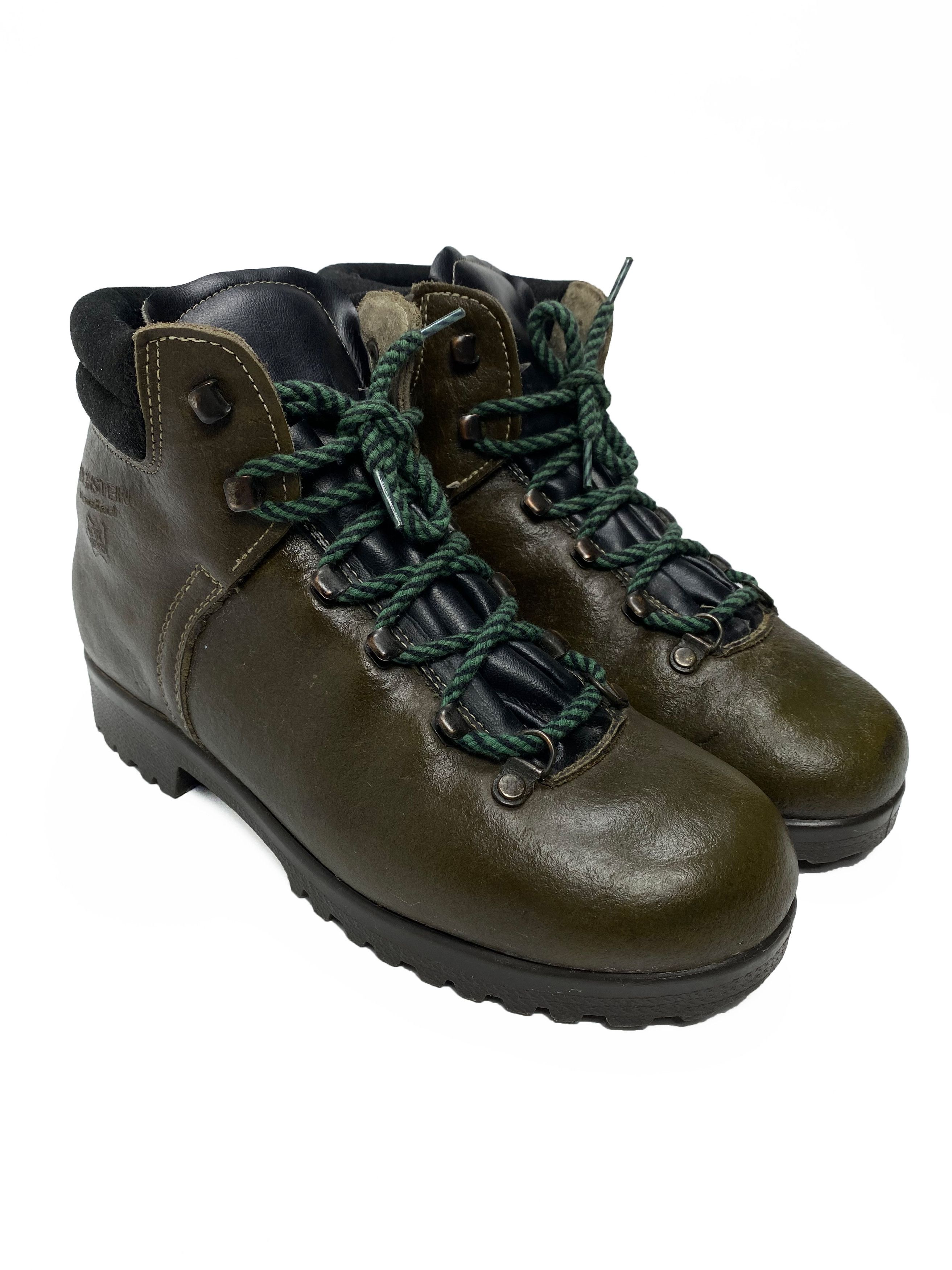 Genuine Leather Dachstein 80s Vintage Mountaineering Hiking Leather Boots Size US 7 / EU 40 - 1 Thumbnail