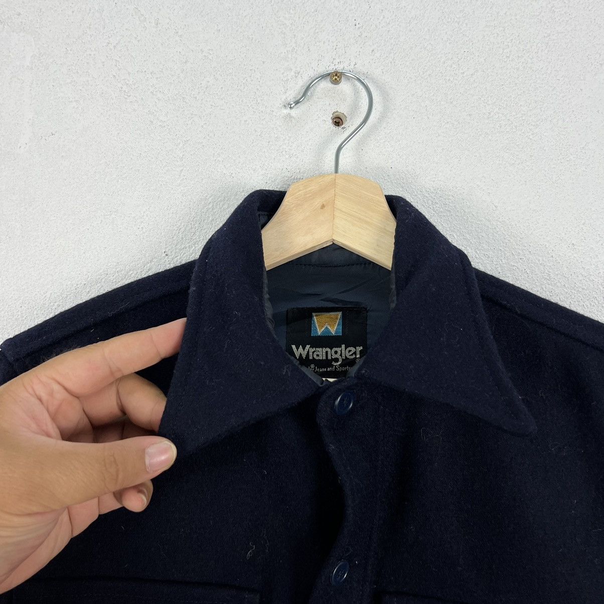 Japanese Brand VINTAGE WRANGLER SHIRT BUTTON UPS WOOL Size US M / EU 48-50 / 2 - 7 Thumbnail