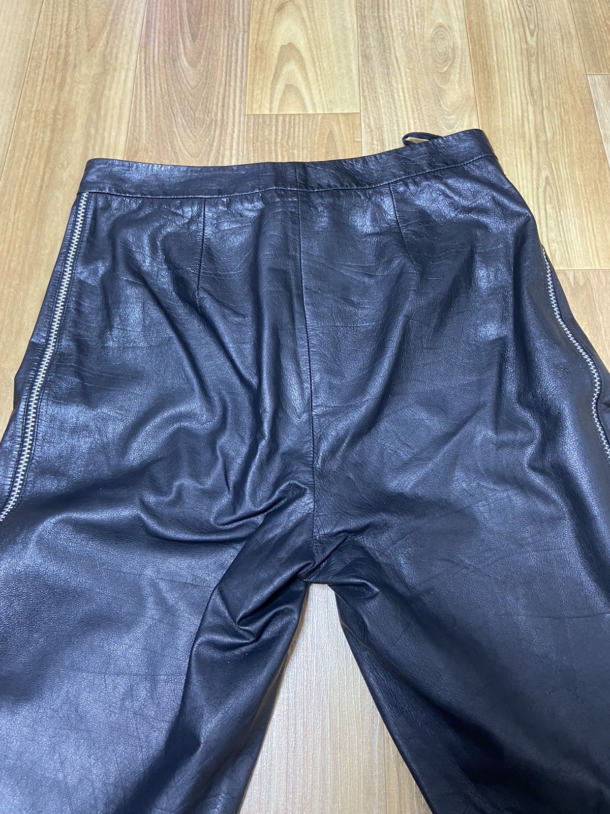 Chanel 34 Chanel Calfskin leather side zipper biker pants jeans Size 25" / US 0 / IT 36 - 7 Thumbnail