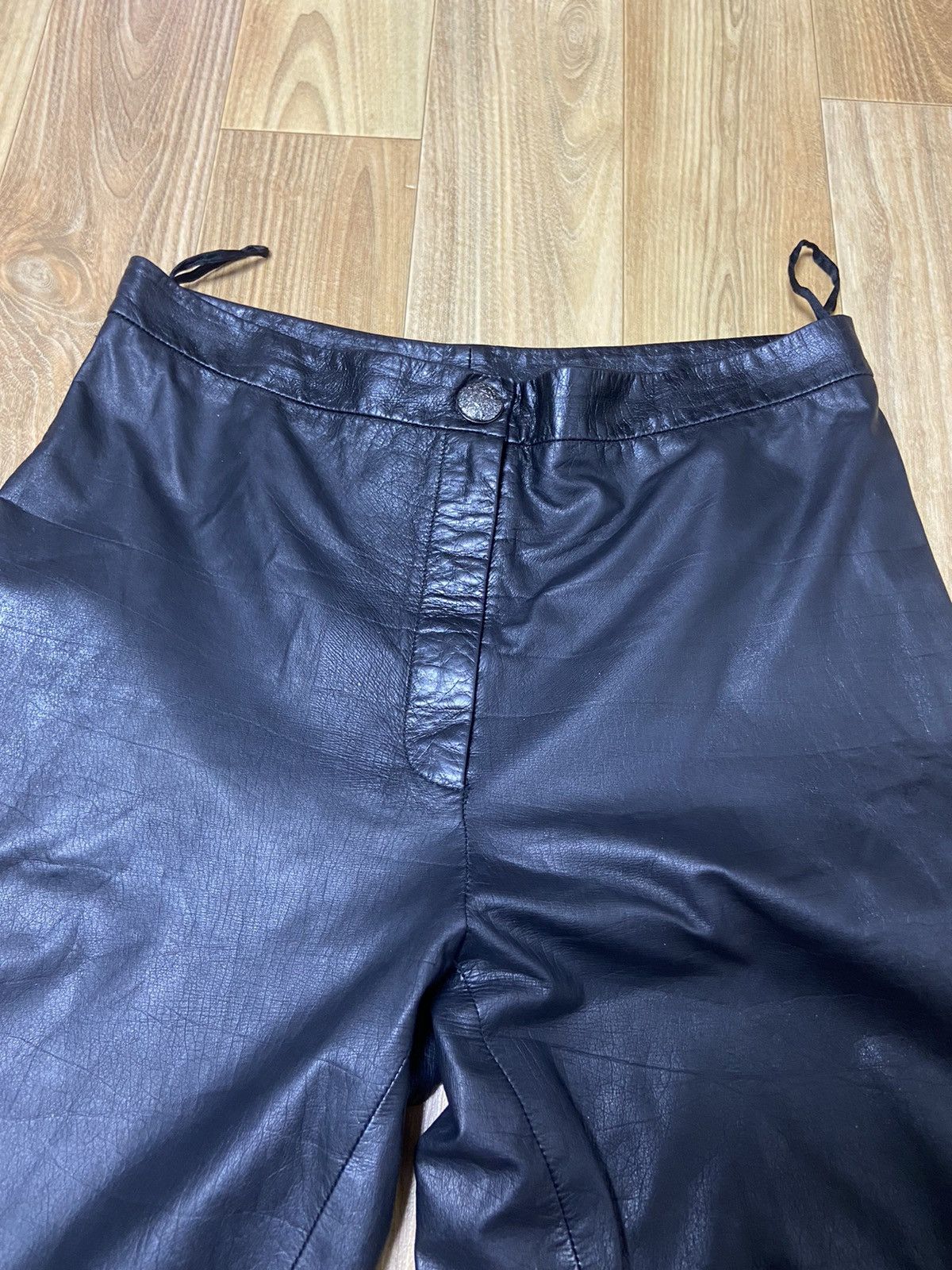 Chanel 34 Chanel Calfskin leather side zipper biker pants jeans Size 25" / US 0 / IT 36 - 12 Thumbnail