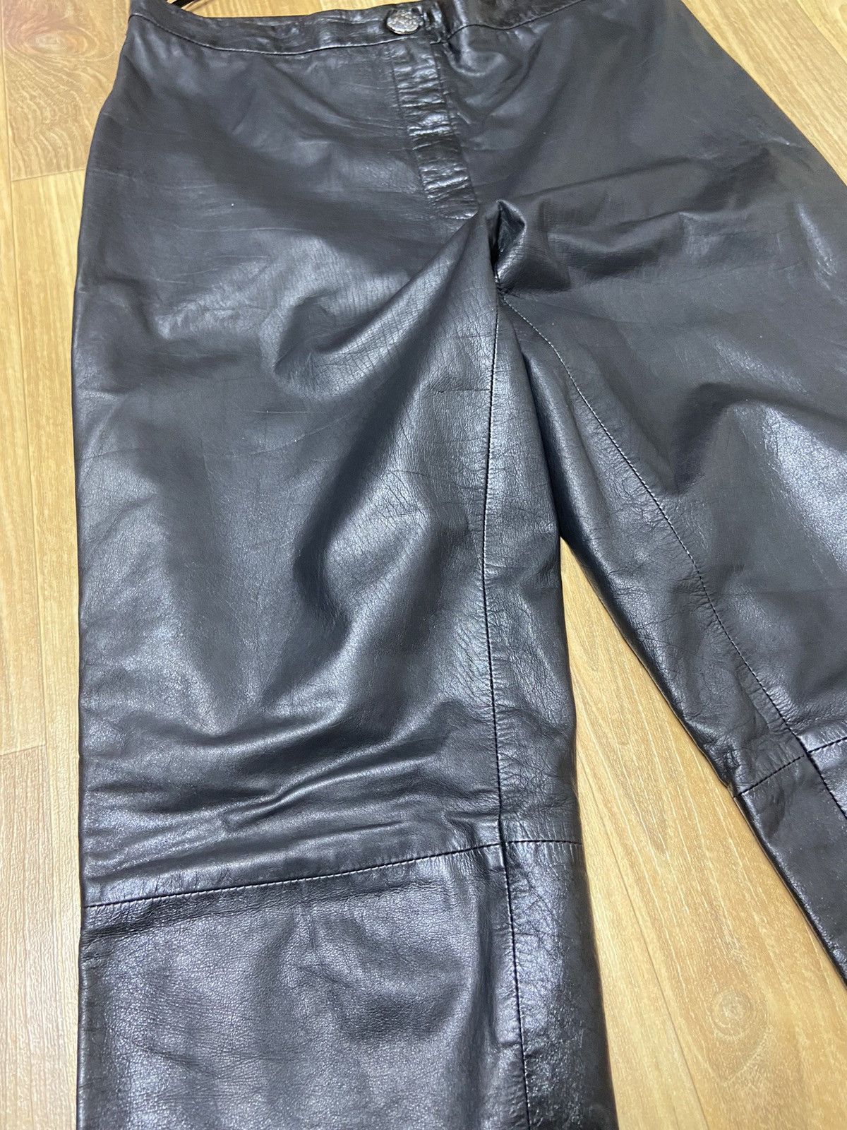 Chanel 34 Chanel Calfskin leather side zipper biker pants jeans Size 25" / US 0 / IT 36 - 11 Thumbnail