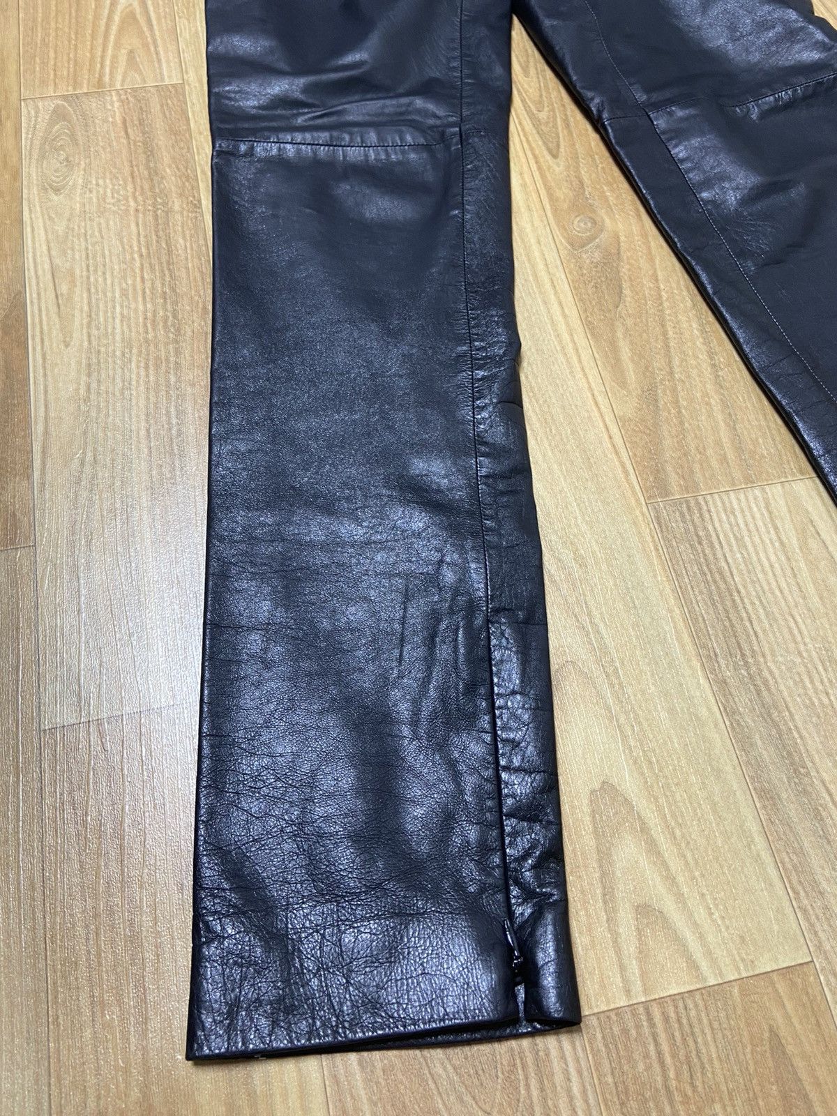 Chanel 34 Chanel Calfskin leather side zipper biker pants jeans Size 25" / US 0 / IT 36 - 10 Thumbnail