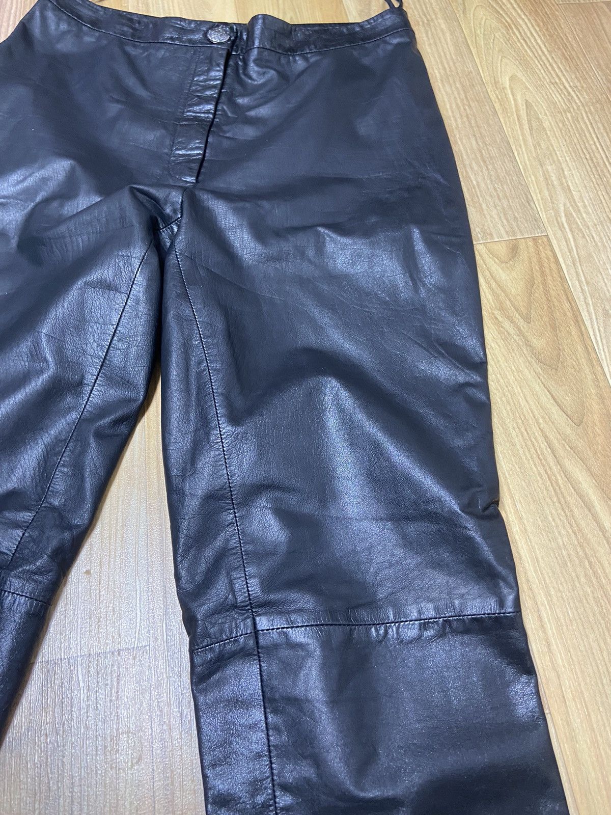 Chanel 34 Chanel Calfskin leather side zipper biker pants jeans Size 25" / US 0 / IT 36 - 9 Thumbnail