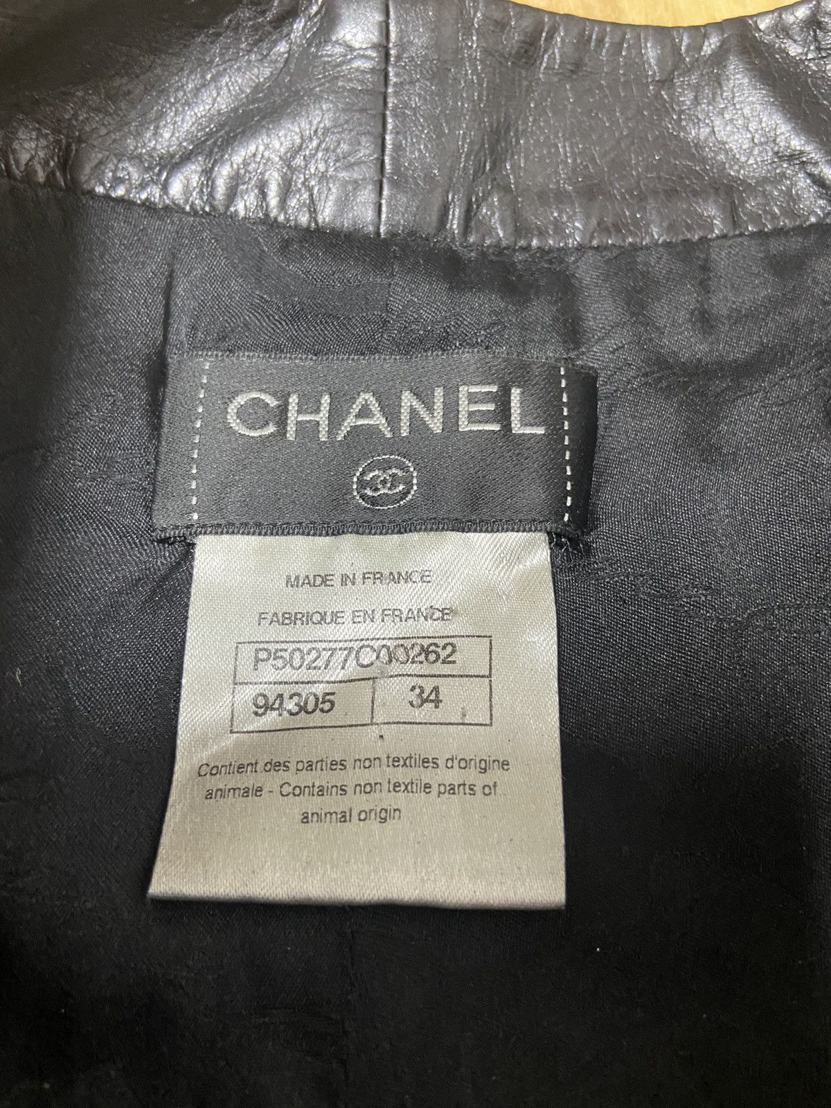 Chanel 34 Chanel Calfskin leather side zipper biker pants jeans Size 25" / US 0 / IT 36 - 14 Thumbnail