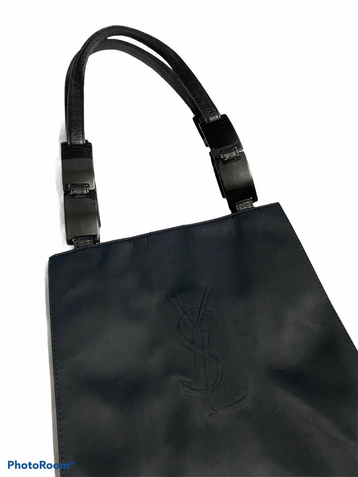 image of Archival Clothing x Vintage Yvessaintlaurent Biglogo Totebag in Blue Black, Men's