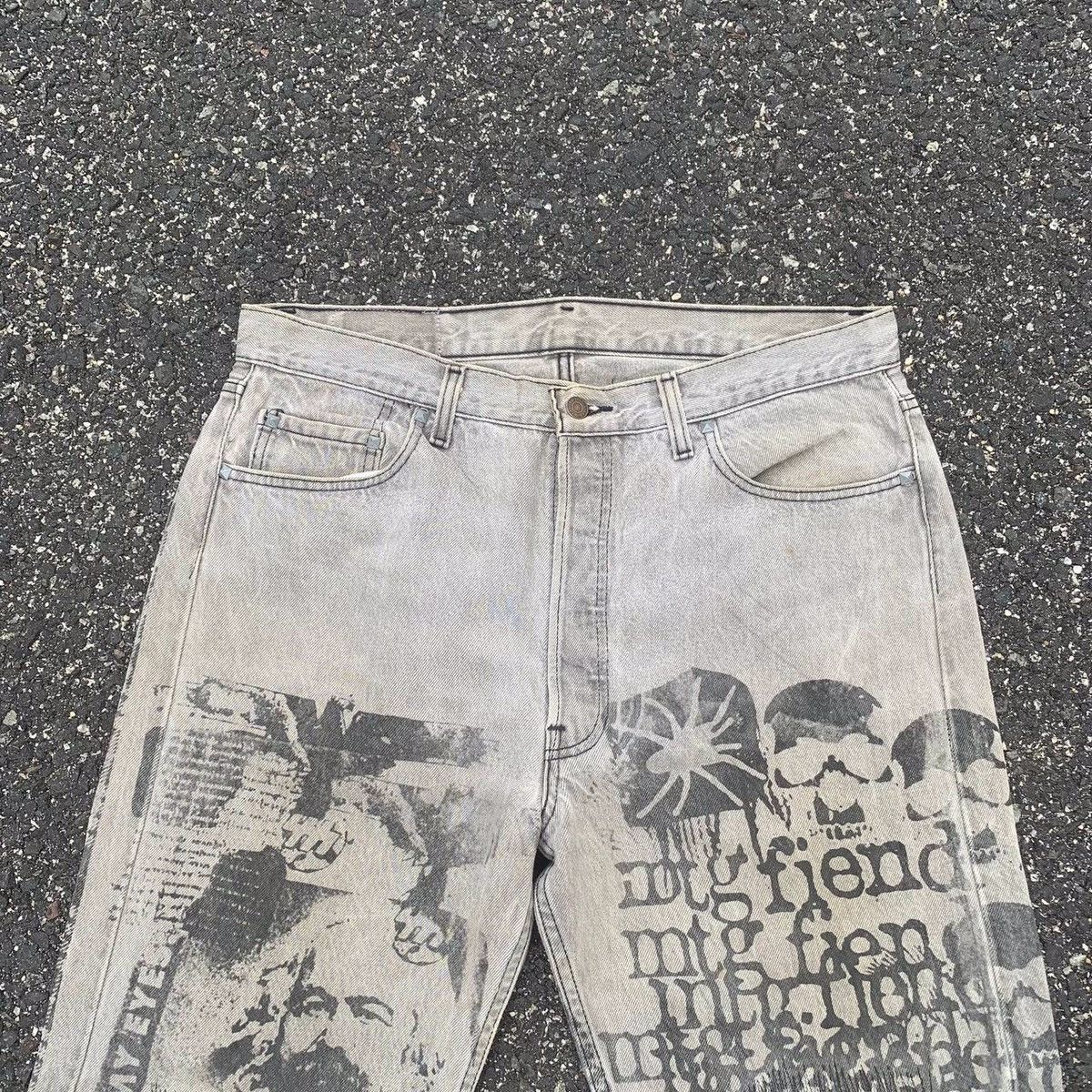 Levi's × Vintage 💥RARE! Levi’s x Montage Crowd Denim Faded Pants Art Size US 35 - 4 Thumbnail