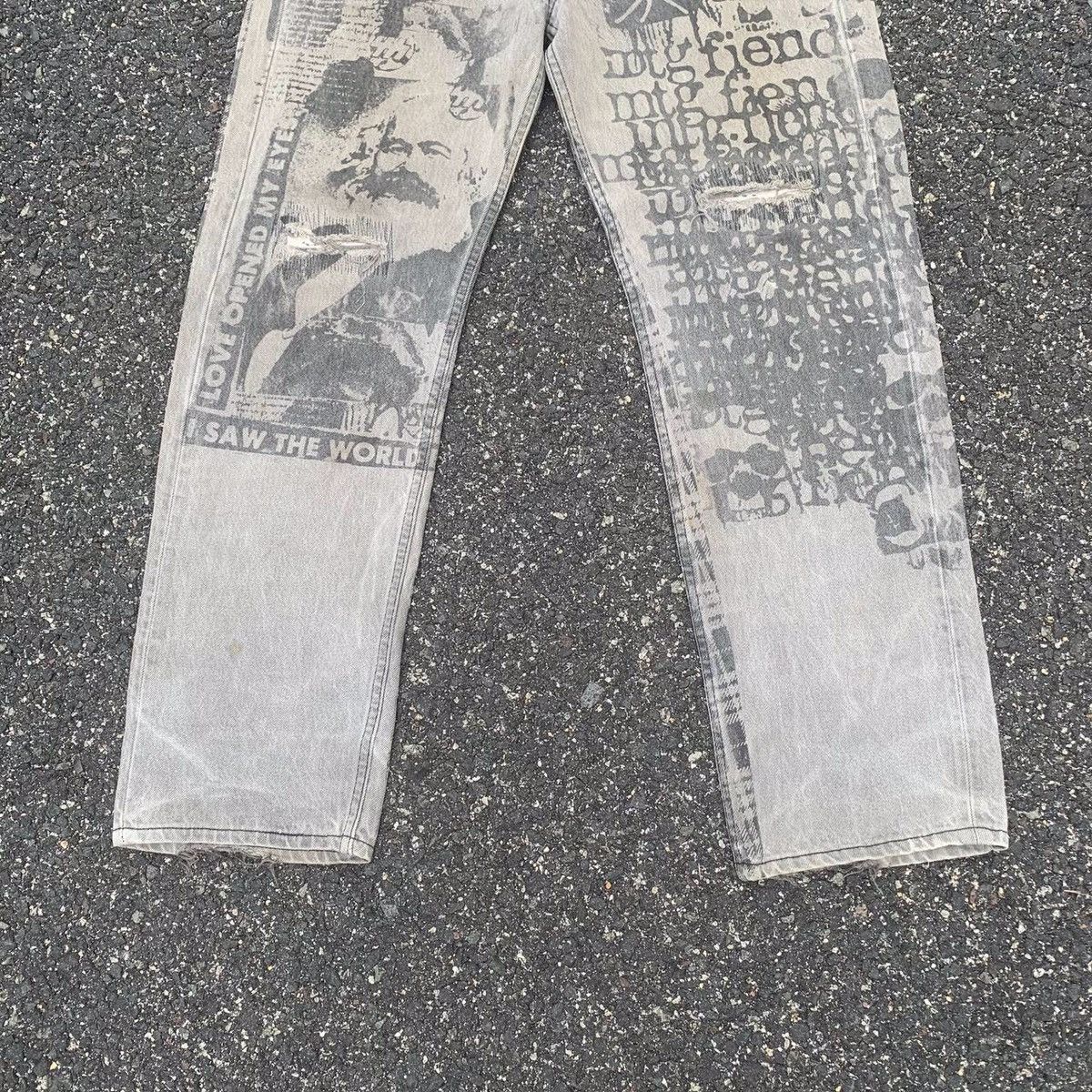 Levi's × Vintage 💥RARE! Levi’s x Montage Crowd Denim Faded Pants Art Size US 35 - 6 Thumbnail
