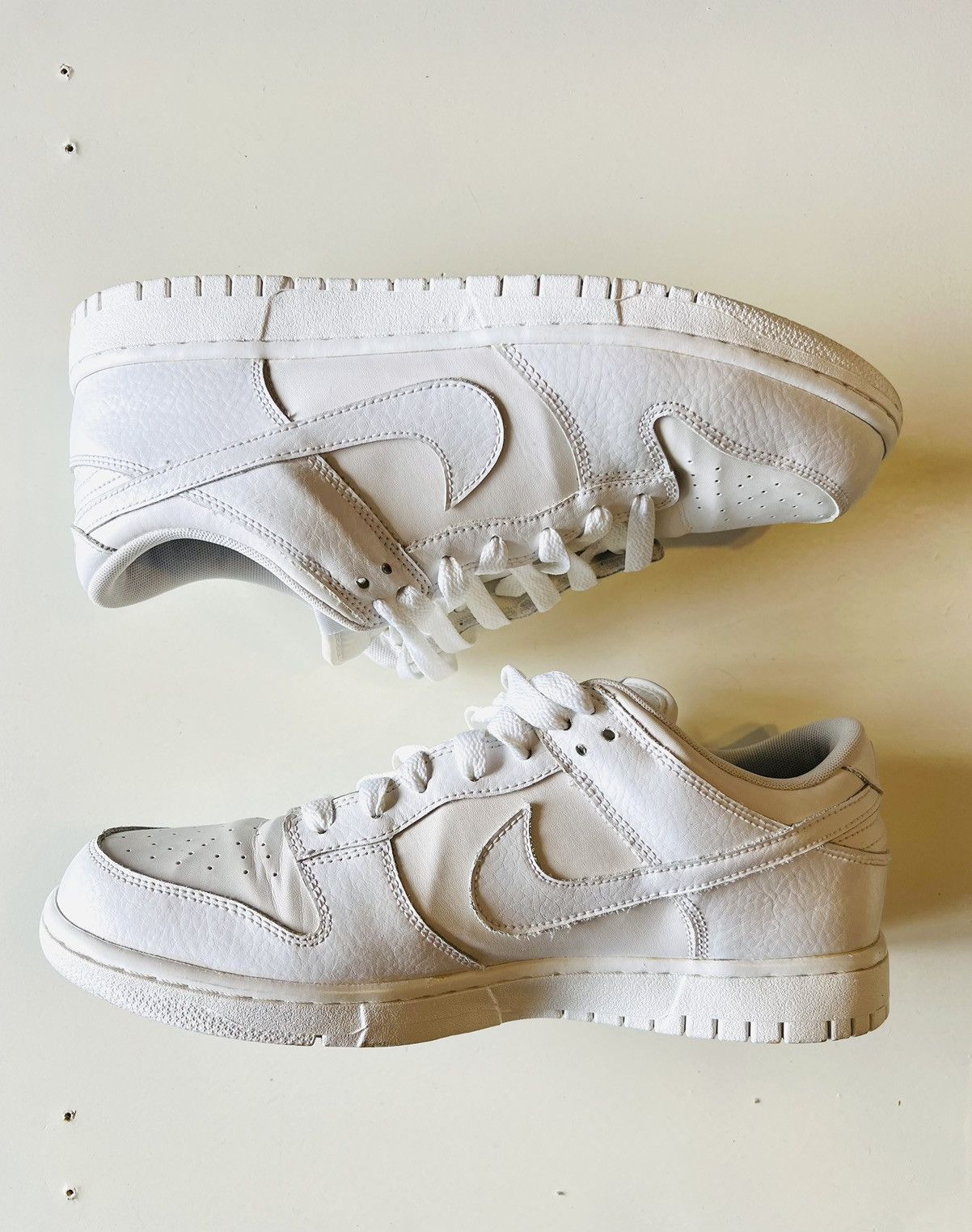 Nike Nike Dunk Low Triple White Size US 10 / EU 43 - 3 Thumbnail