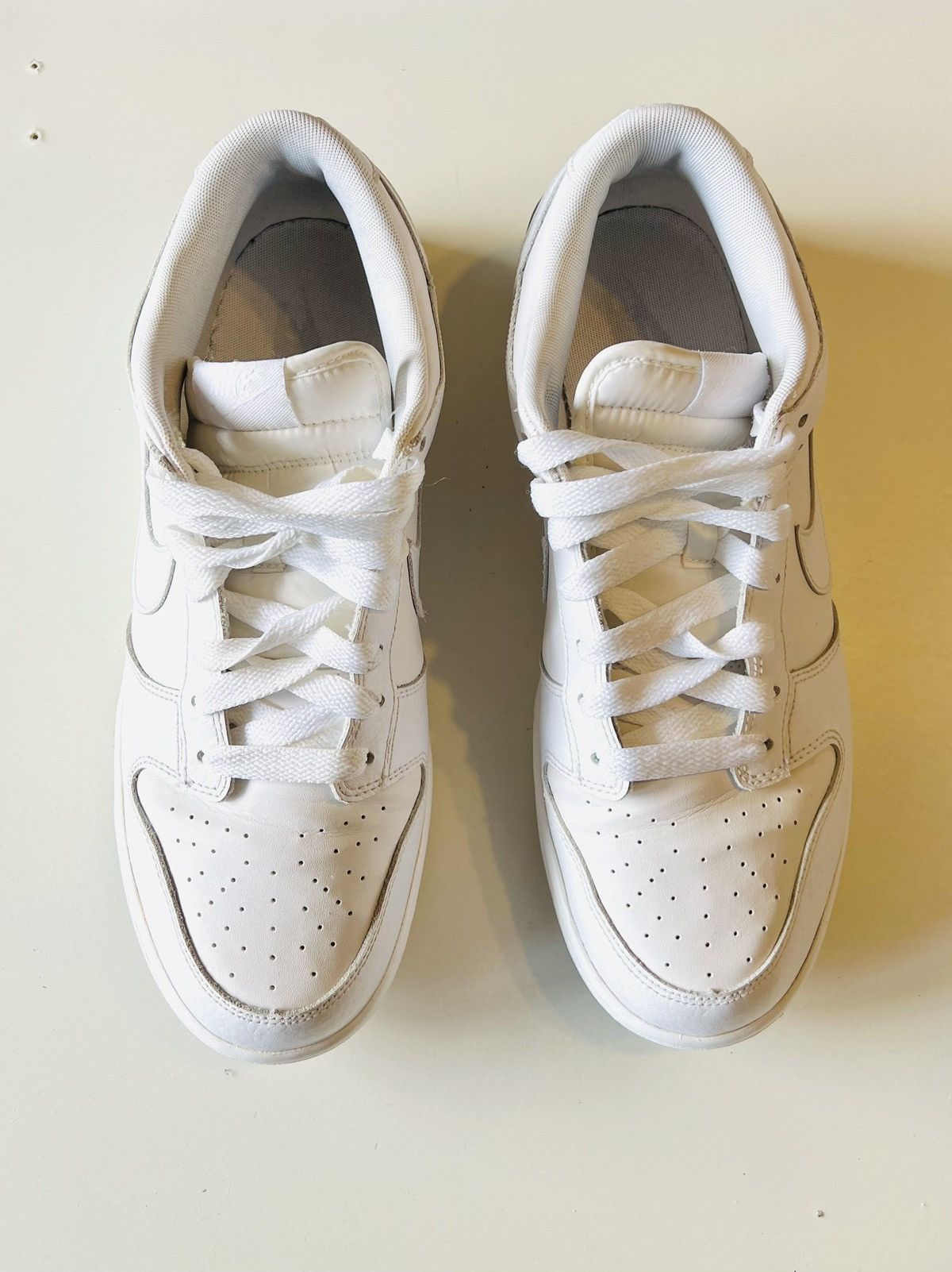 Nike Nike Dunk Low Triple White Size US 10 / EU 43 - 4 Thumbnail