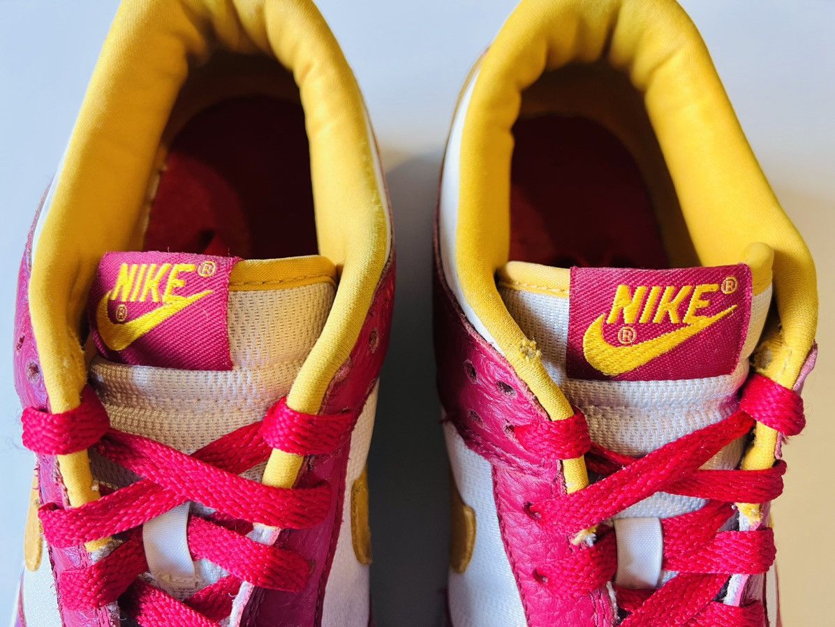 Nike Nike Dunk Low Gold Leaf Deep Red White Size US 9 / EU 42 - 5 Thumbnail