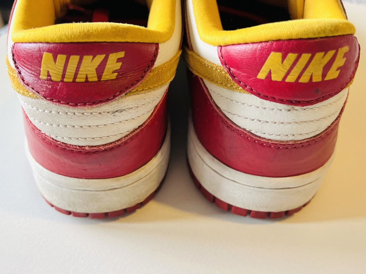 Nike Nike Dunk Low Gold Leaf Deep Red White Size US 9 / EU 42 - 6 Thumbnail