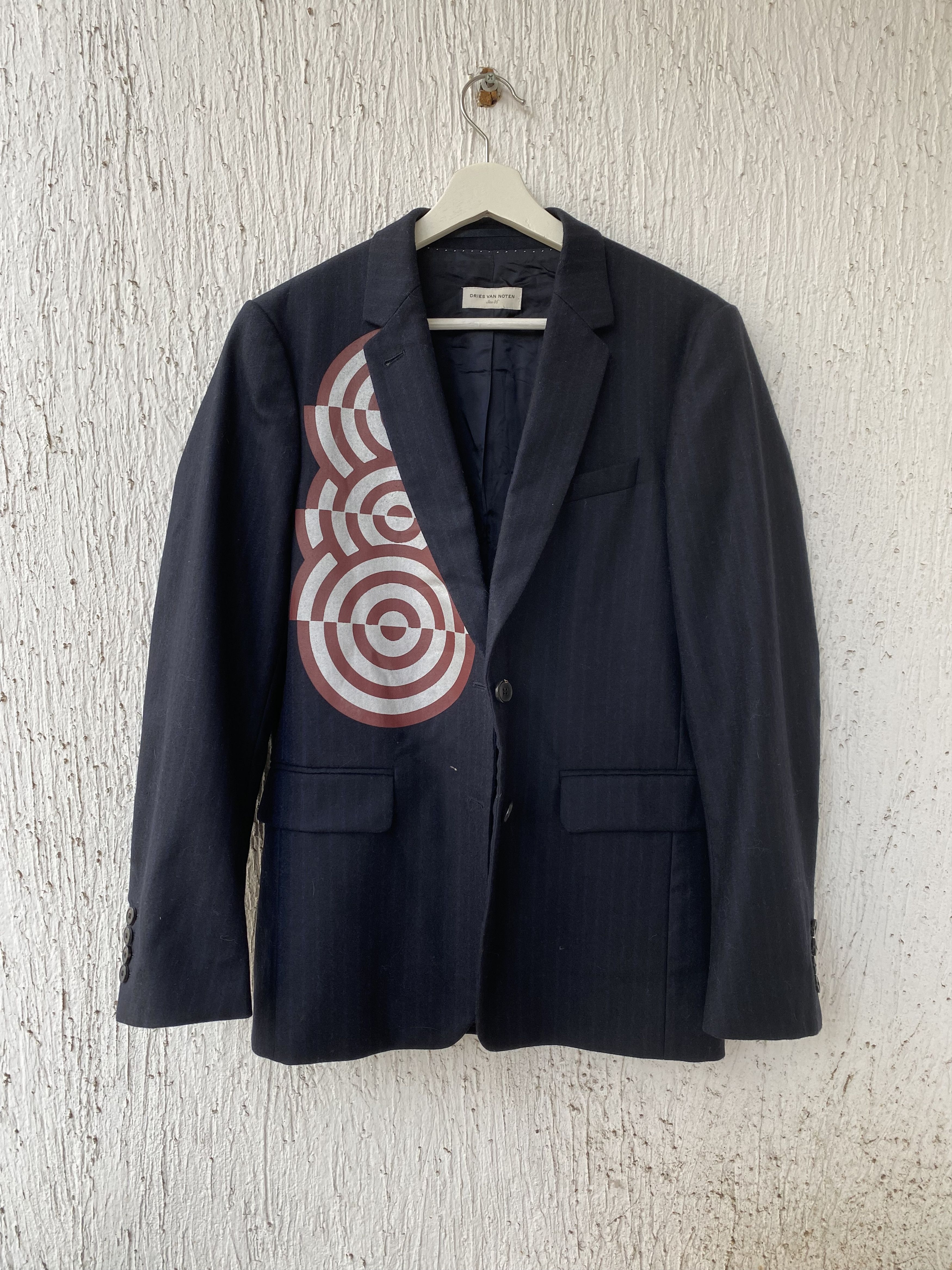 Dries Van Noten BNWOT optical illusion striped blazer Size US M / EU 48-50 / 2 - 1 Thumbnail