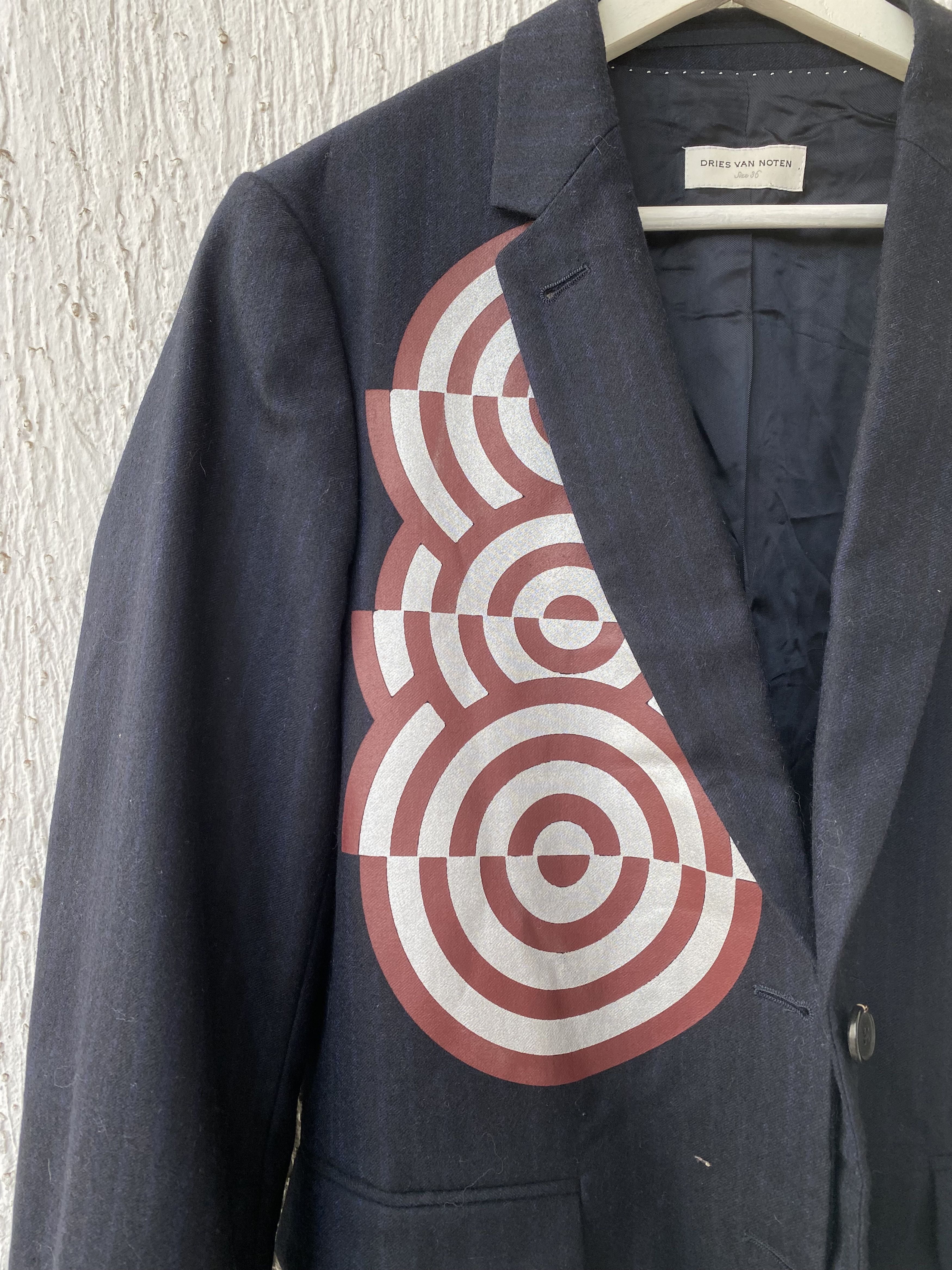Dries Van Noten BNWOT optical illusion striped blazer Size US M / EU 48-50 / 2 - 3 Thumbnail