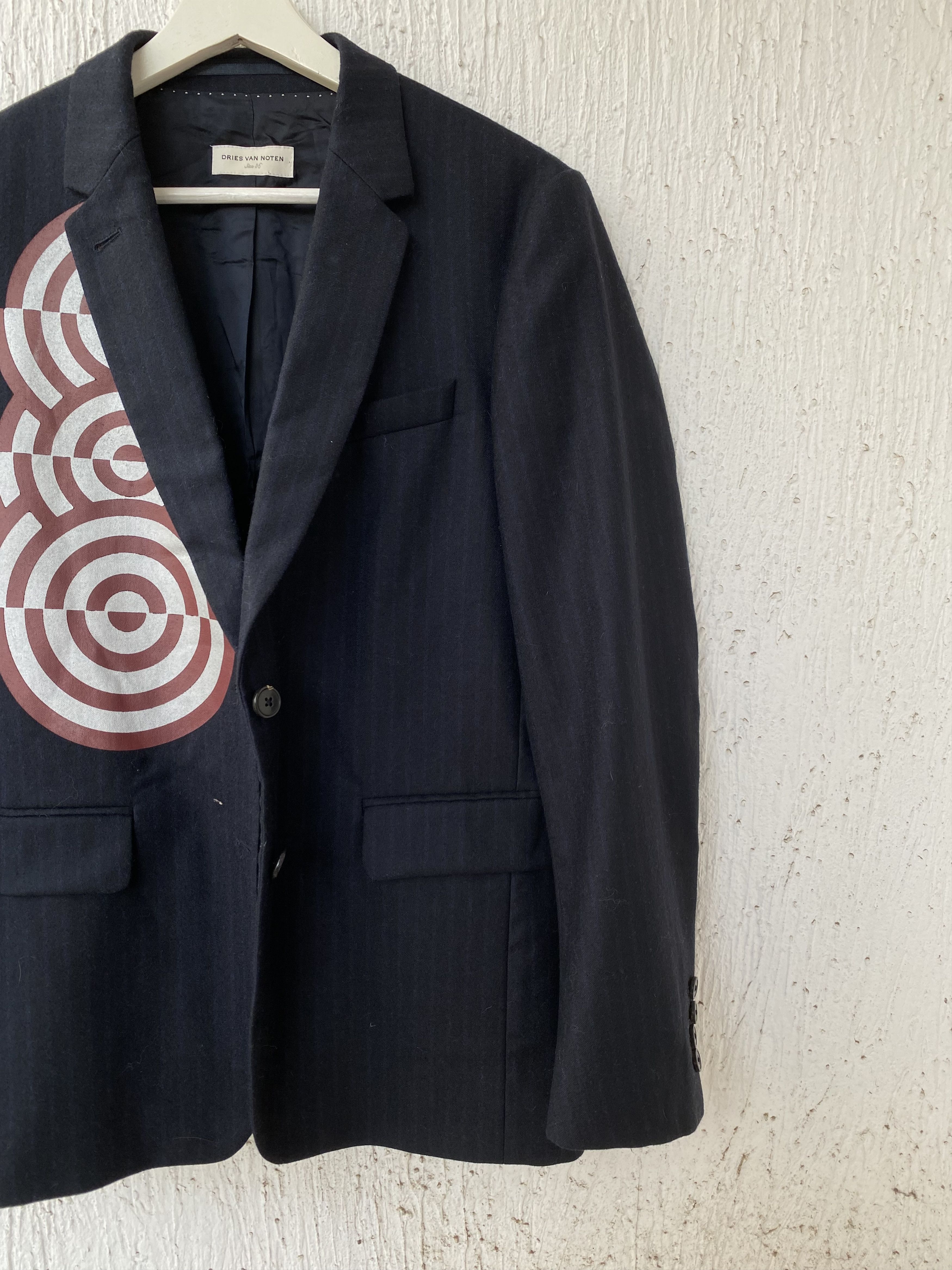 Dries Van Noten BNWOT optical illusion striped blazer Size US M / EU 48-50 / 2 - 2 Thumbnail