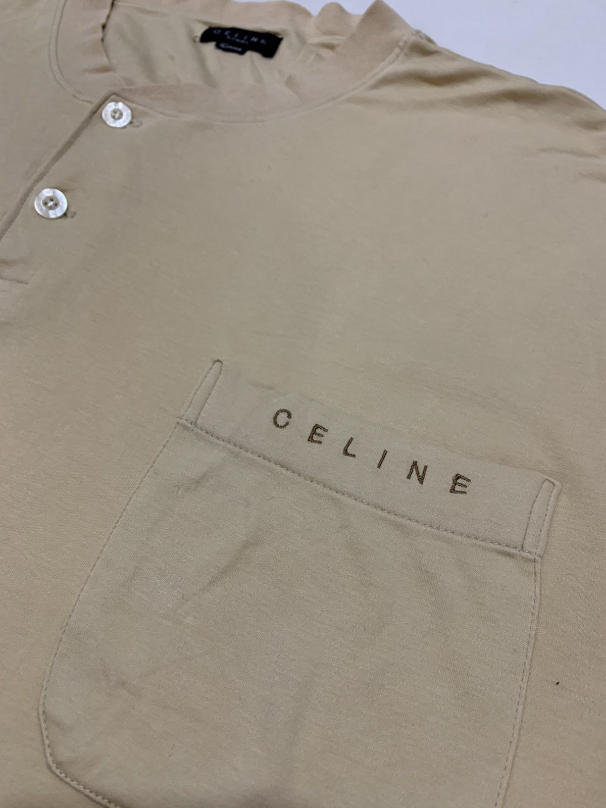 Celine × Vintage VINTAGE CELINE SINGLE POCKET LONG SLEEVES SHIRT Size US L / EU 52-54 / 3 - 6 Thumbnail