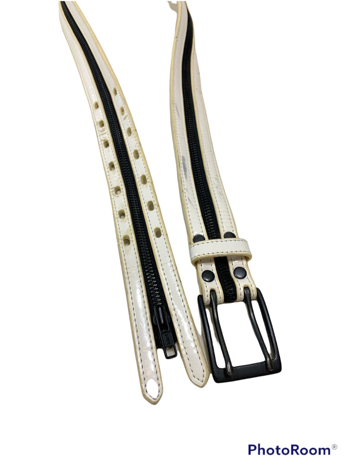 Japanese Brand SEGMENT RUPERT BONDAGE LEATHER BELT ZIPPER Size 32 - 3 Thumbnail