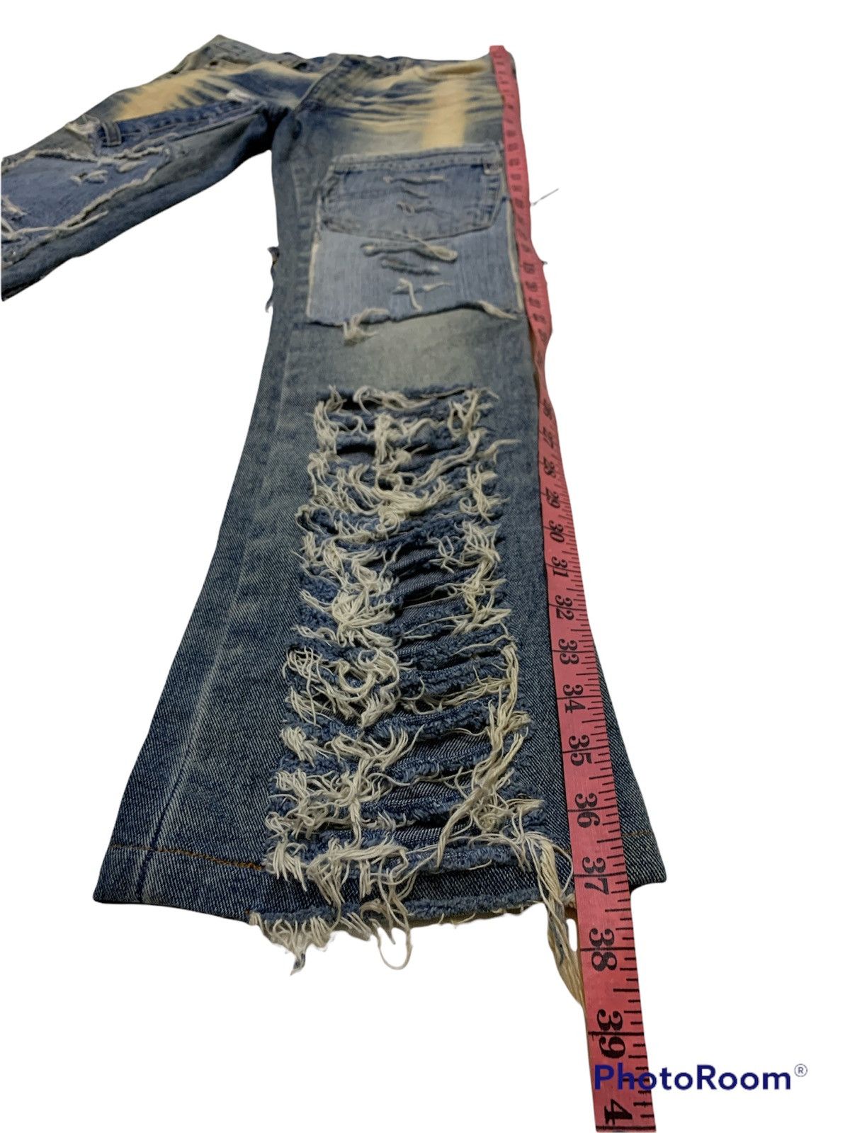 Japanese Brand MARAXIA DISTRESSED SASHIKO BORO PATCHES JEANS Size US 28 / EU 44 - 3 Thumbnail