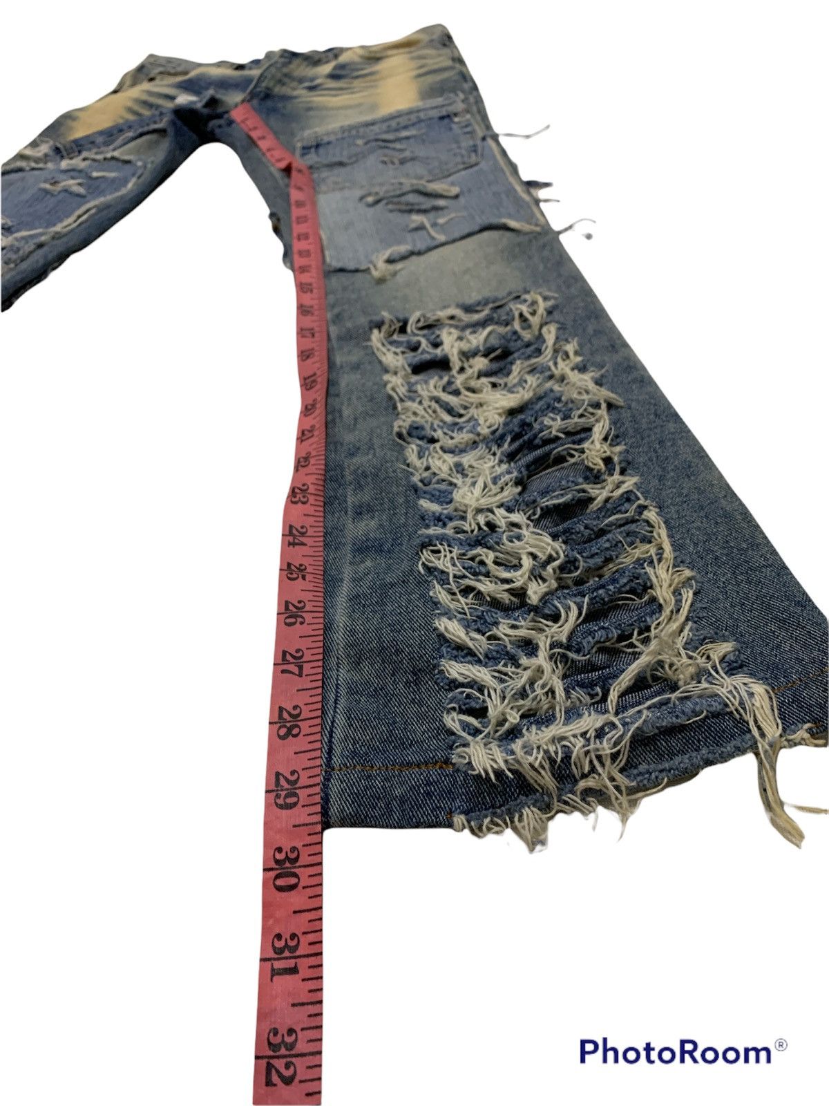 Japanese Brand MARAXIA DISTRESSED SASHIKO BORO PATCHES JEANS Size US 28 / EU 44 - 5 Thumbnail