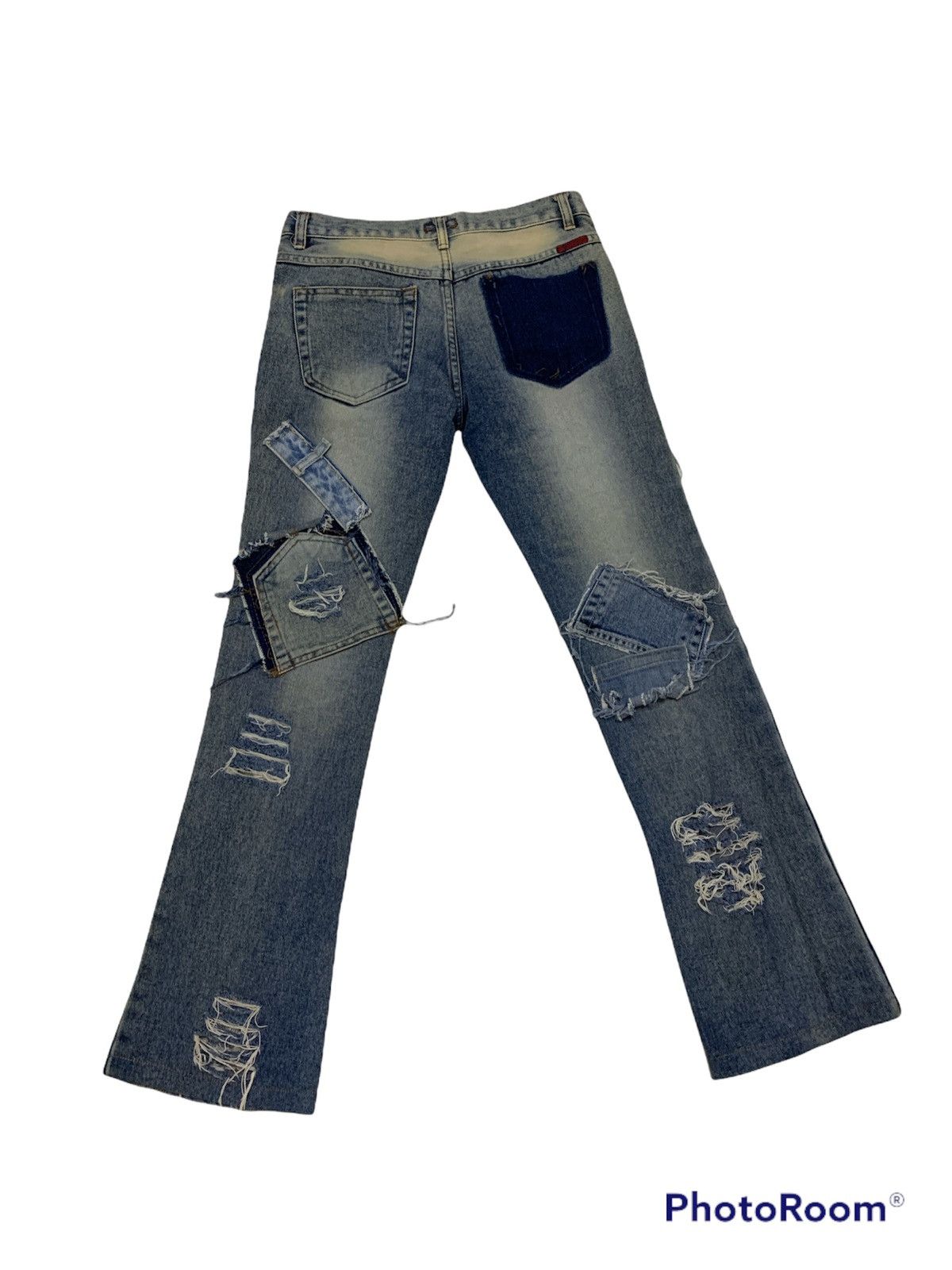 Japanese Brand MARAXIA DISTRESSED SASHIKO BORO PATCHES JEANS Size US 28 / EU 44 - 2 Thumbnail
