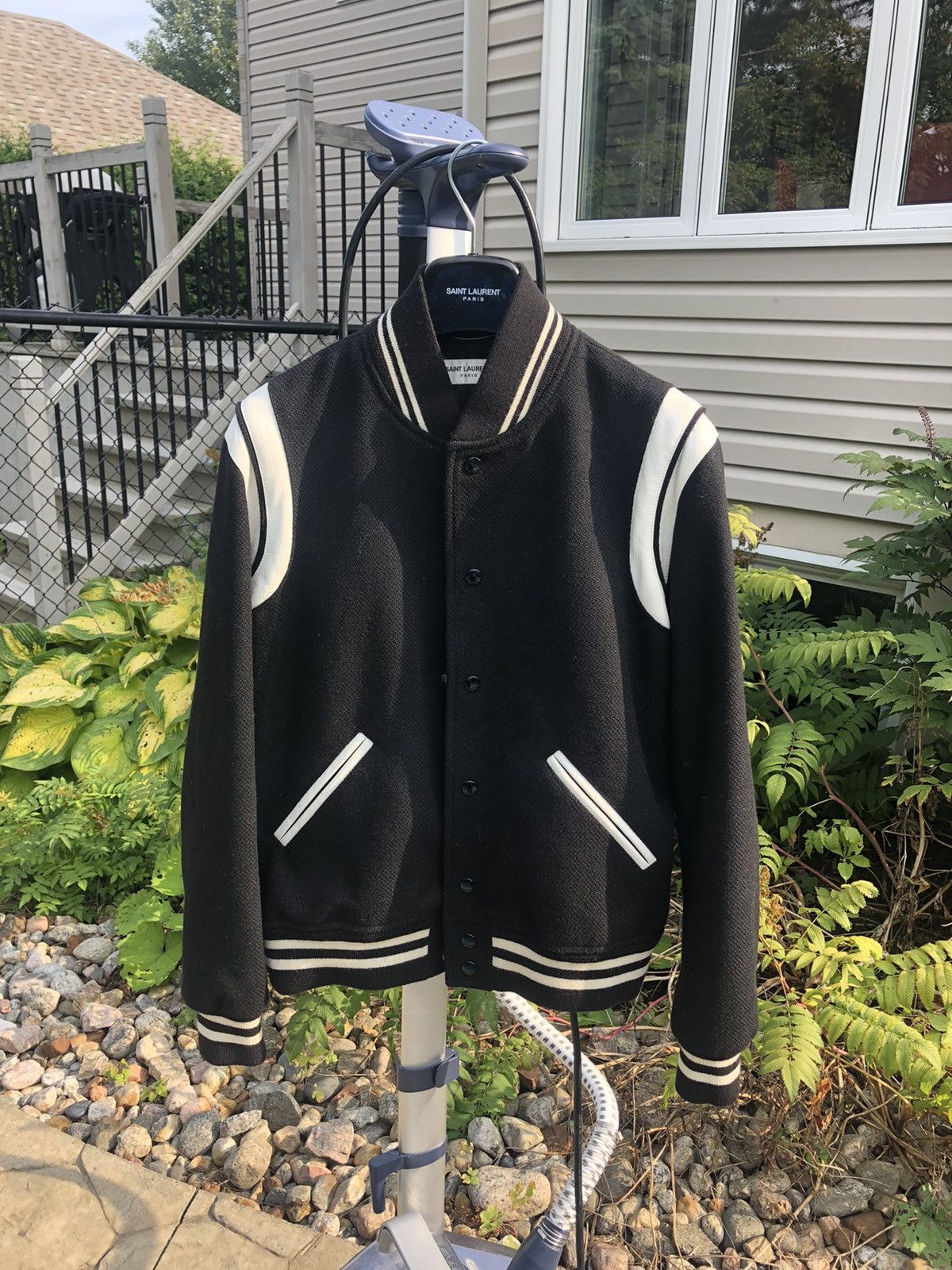 Saint Laurent X Hedi slimane teddy bomber black jacket