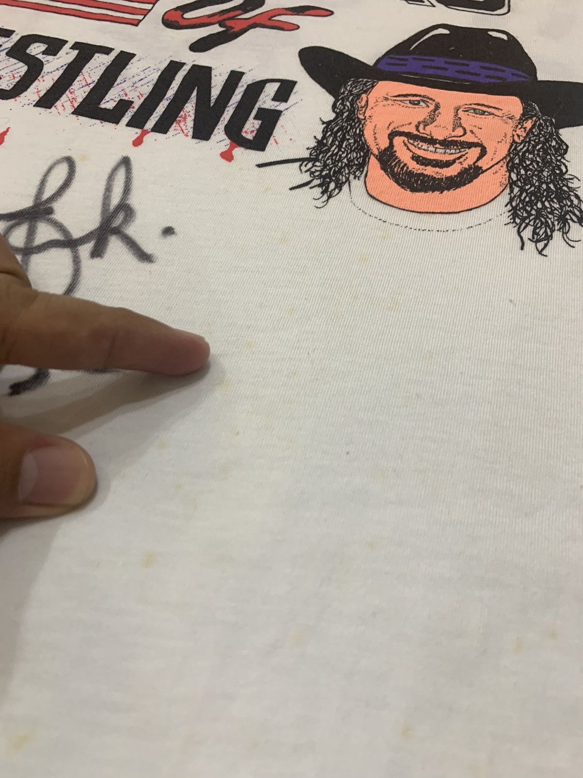 Vintage × WWE × WWF 1997 Terry Funk Masters Of Wrestling Shirt With Signature Size US XL / EU 56 / 4 - 5 Thumbnail