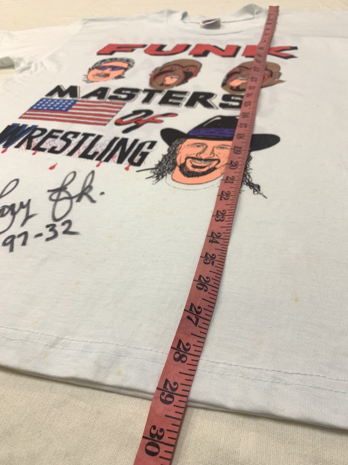 Vintage × WWE × WWF 1997 Terry Funk Masters Of Wrestling Shirt With Signature Size US XL / EU 56 / 4 - 9 Thumbnail