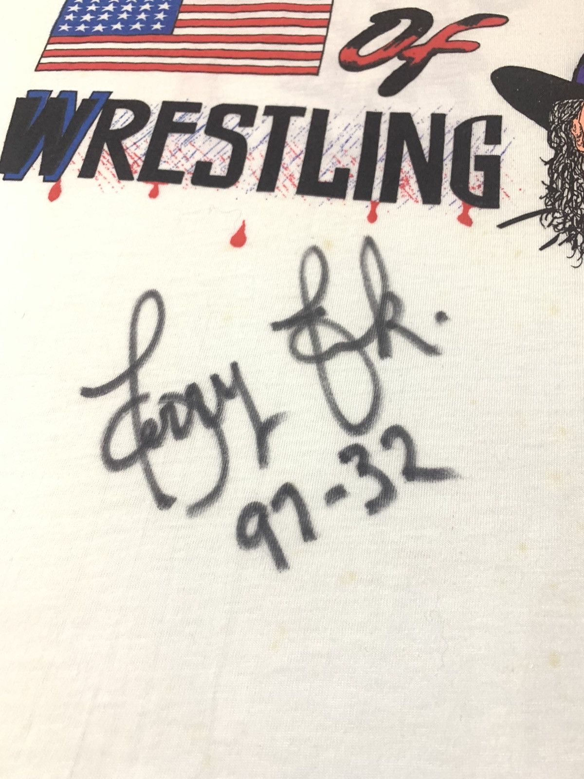 Vintage × WWE × WWF 1997 Terry Funk Masters Of Wrestling Shirt With Signature Size US XL / EU 56 / 4 - 4 Thumbnail