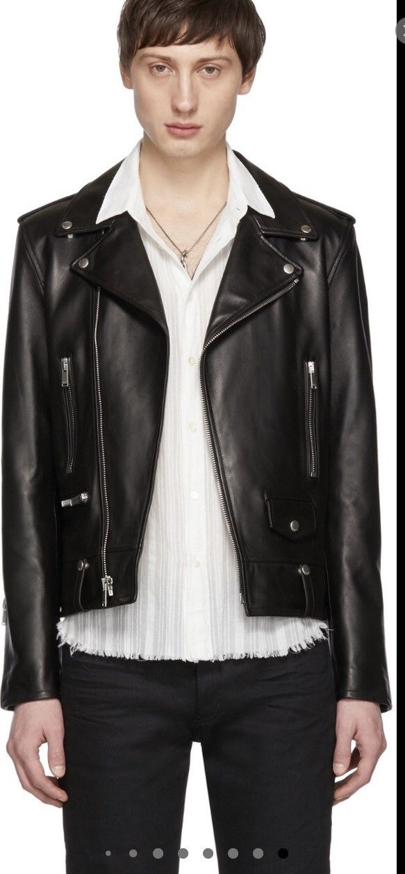 Hedi Slimane × Saint Laurent Paris Saint Laurent X Hedi Slimane L01 Leather jacket size 46 Size US S / EU 44-46 / 1 - 11 Thumbnail